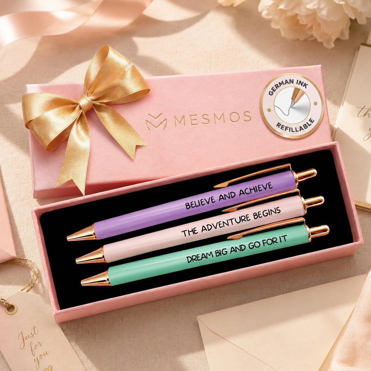 MESMOS 3pc Fancy Pen Set, 2026 Graduation Gift for Her, Congrats Grad High School and College