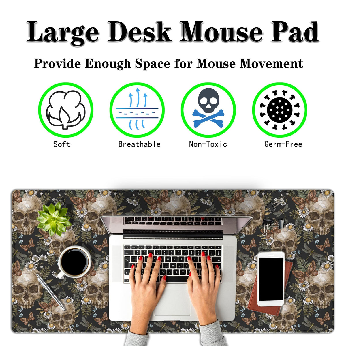 Samgula Large Mouse Pad Laptop Deskmat Computer Mats Desk Mats for Men Gaming Mouse Pad Long Desk