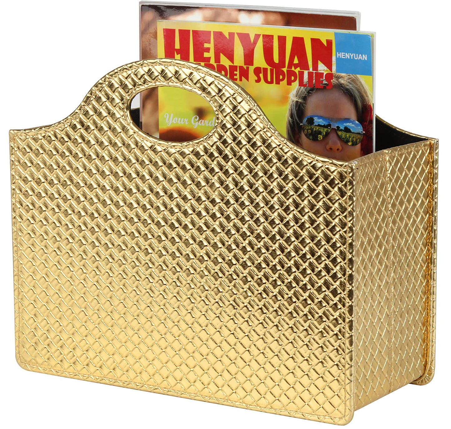 HofferRuffer Magazine Basket Holder, Foldable Magazine Rack, Document File Holder Organizer, File