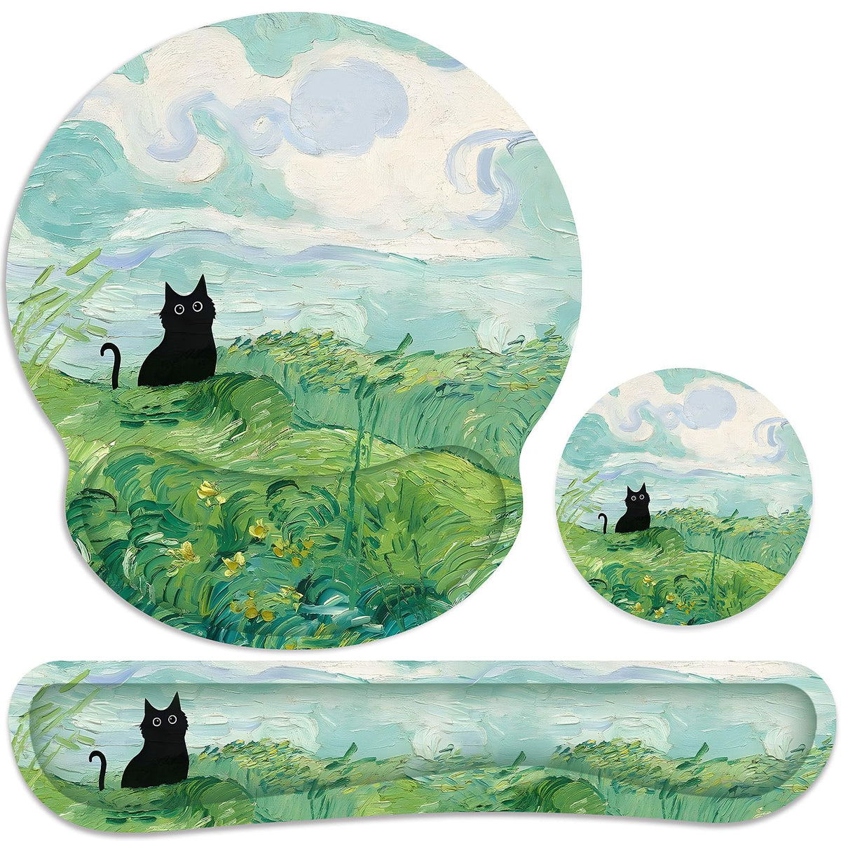 Ergonomic Mouse Pad with Wrist Rest and Keyboard Wrist Rest, Mousepad