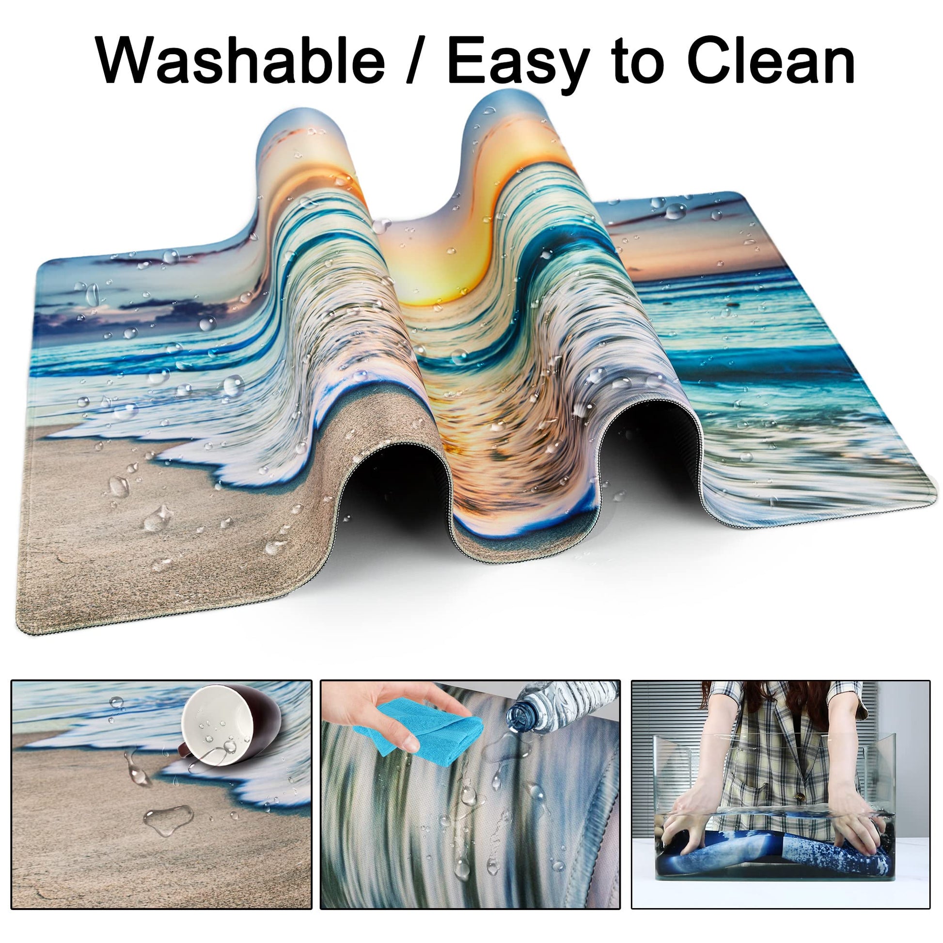 Wiabsi Desk Mat Pad,Large XXL Extended Mouse Pad Mat for Desktop Keyboard