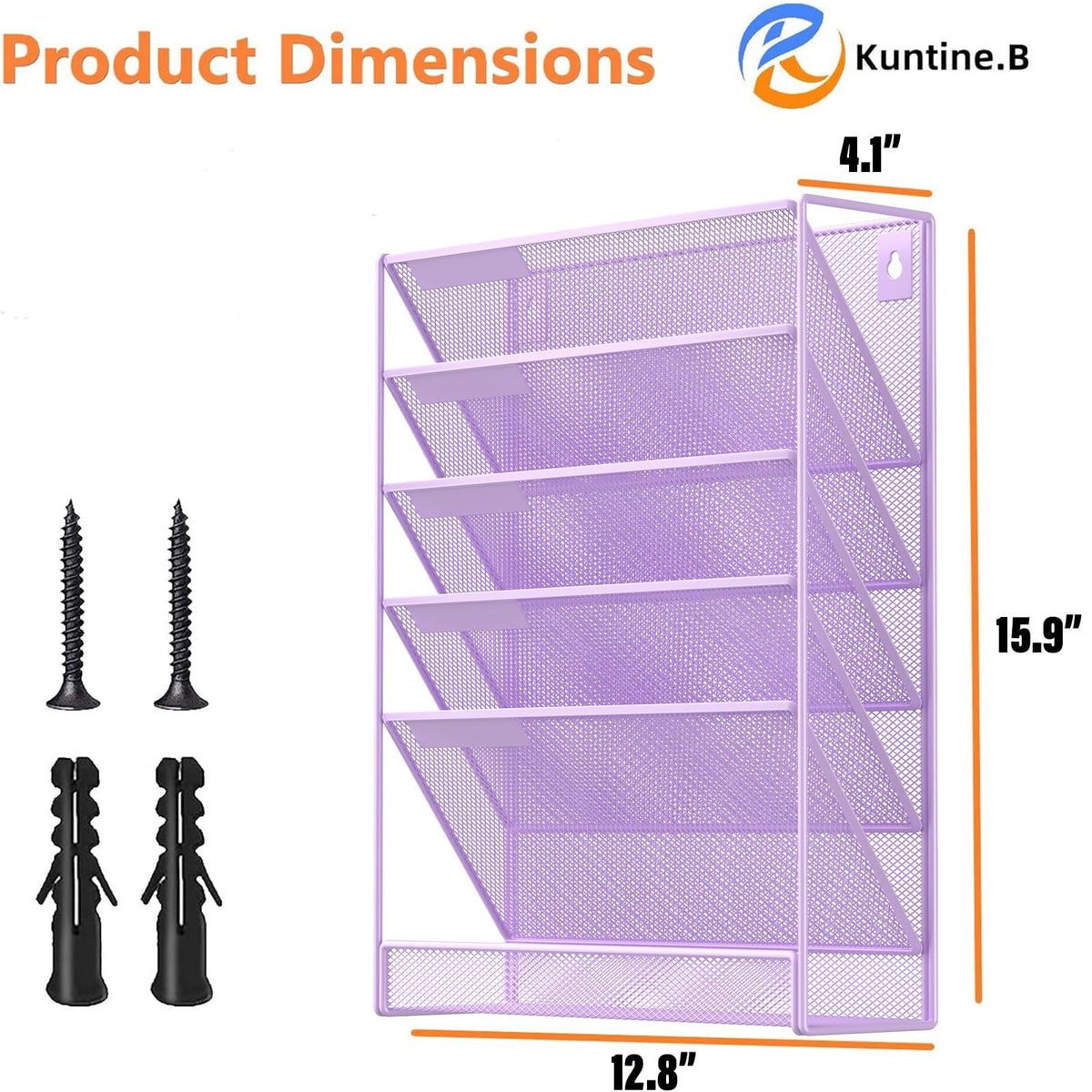 Kuntine.B Wall File Organizer Office Hanging Magazine Holder Wall File Organizer for Office Home