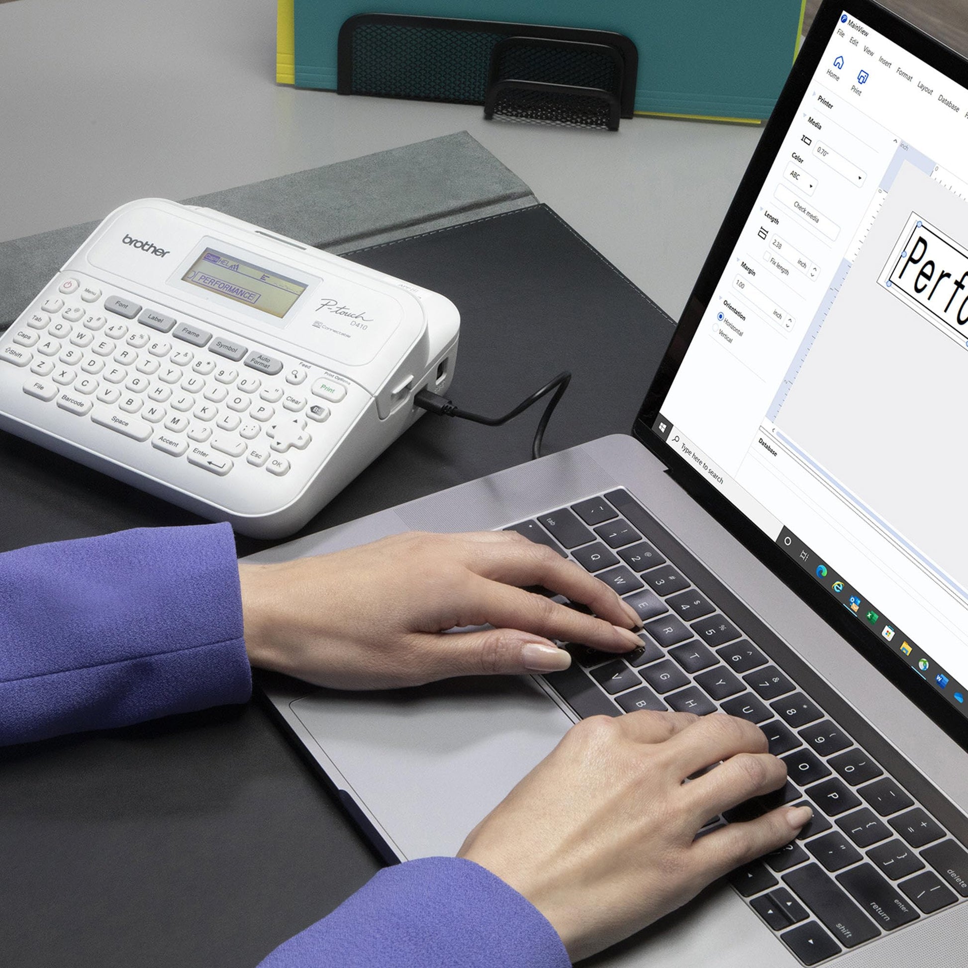 Brother P-Touch PT-D410 Home / Office Advanced Label Maker | Connect via USB to Create and Print on