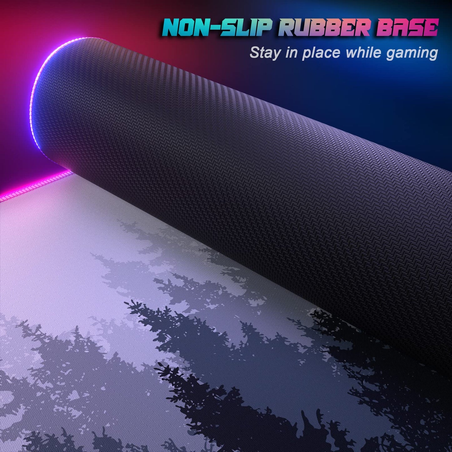ITNRSIIET RGB Gaming Mouse Pad, Full Desk XL Extended Large Gaming Mousepad, 12 Lighting Modes 30%