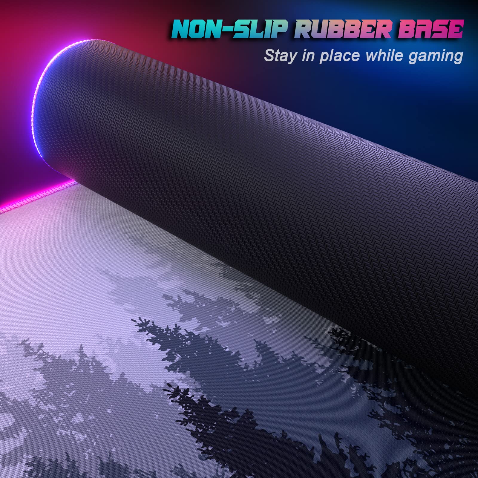 ITNRSIIET RGB Gaming Mouse Pad, Full Desk XL Extended Large Gaming Mousepad, 12 Lighting Modes 30%