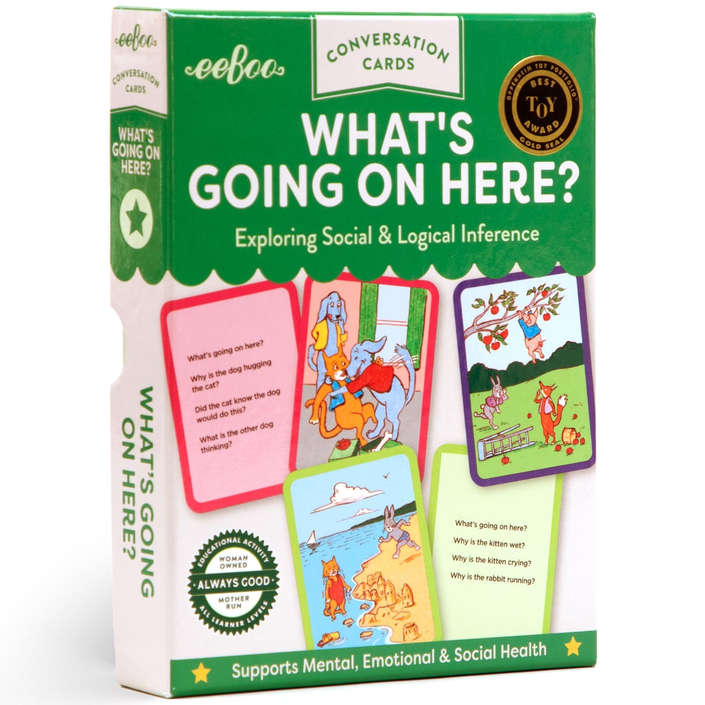 eeBoo: What's Going on Here - 50 Conversation Flashcards, Develops Empathy Through Friendly