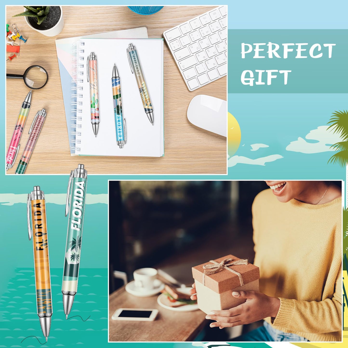 Sayglossy 30 Pcs Florida Souvenirs Gifts Travel Ballpoint Pens