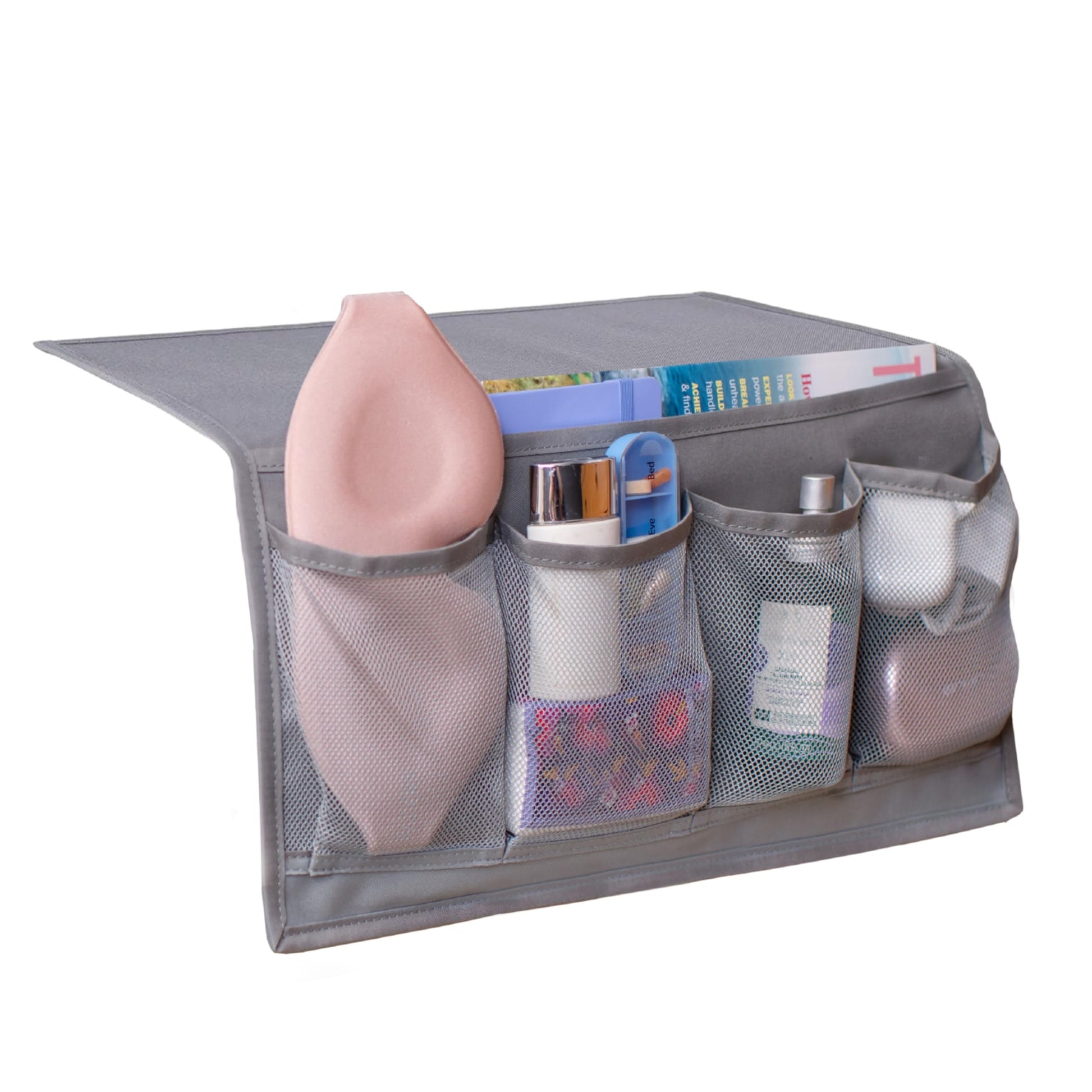 Houseify Slumber & Stow Hanging Bedside Caddy Organizer, 5 Pockets