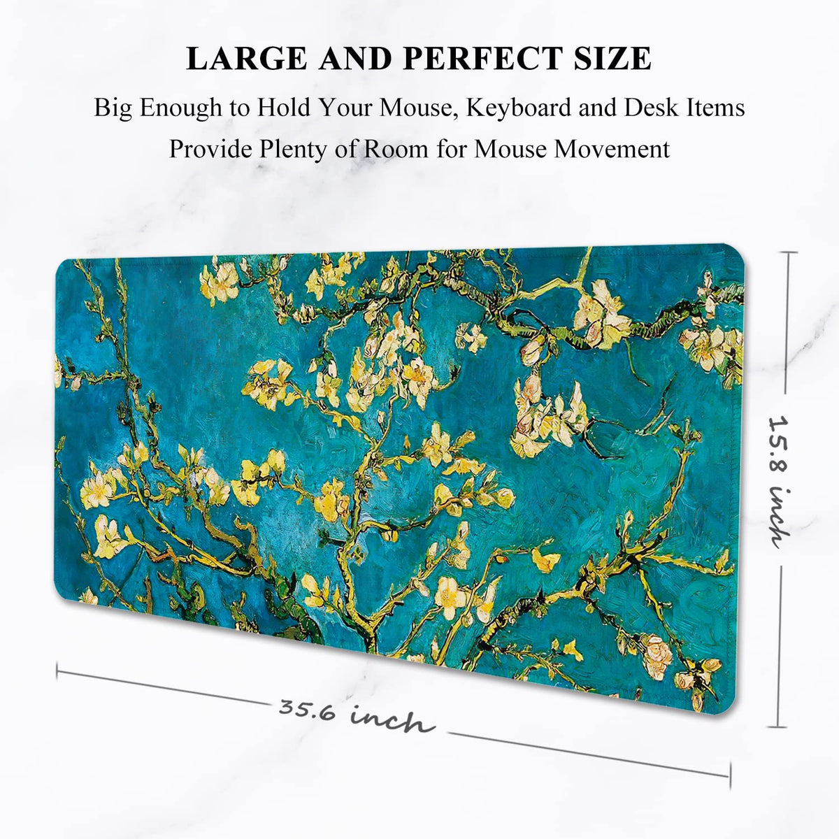 Auhoahsil Desk Pad, XXL Large Mouse Pad, Extended Gaming Mousepad, Cute Desk Mat for Women, Big