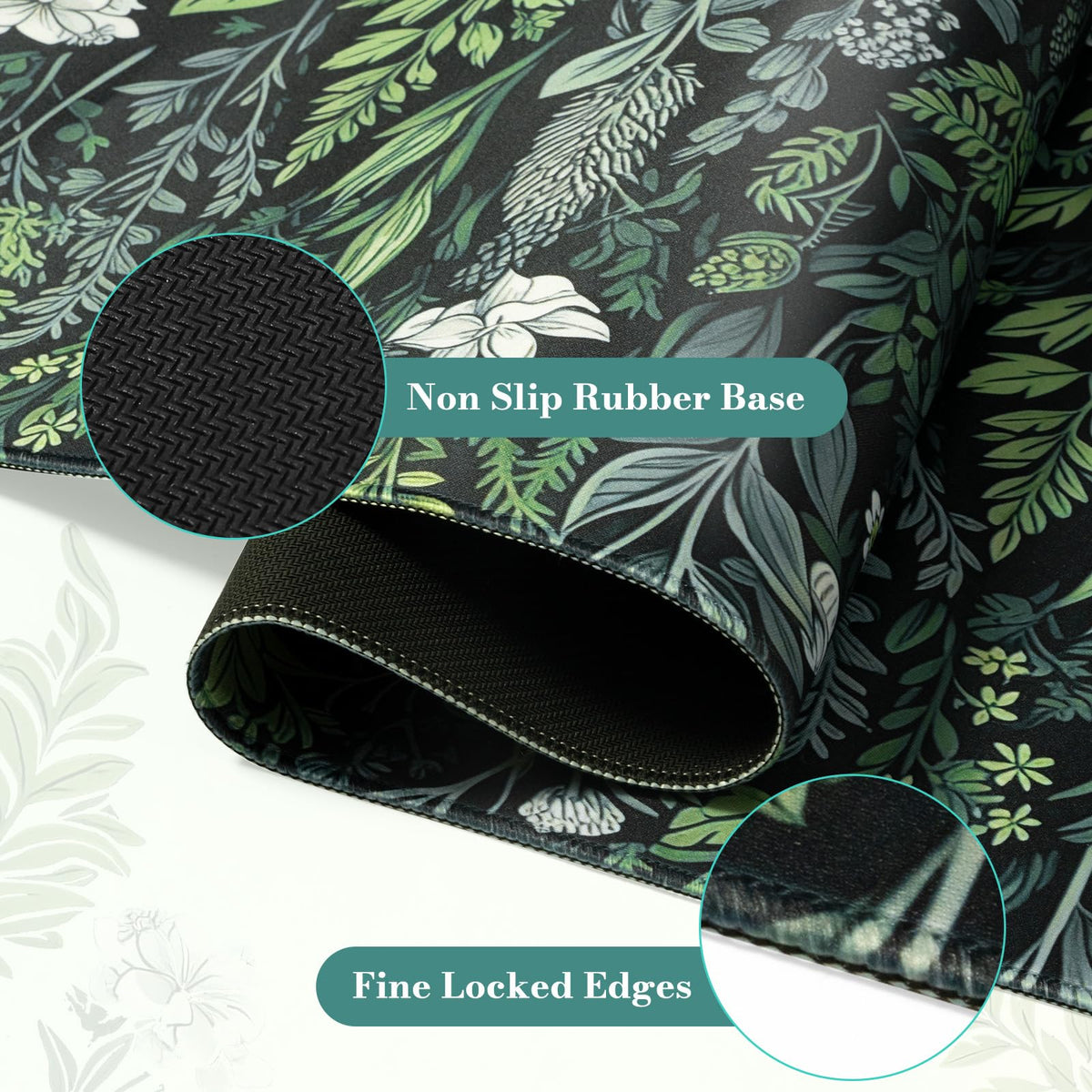 iCasso Desk Mat, Big Desk Pad,XXL Gaming Mouse Pad, Dark Green