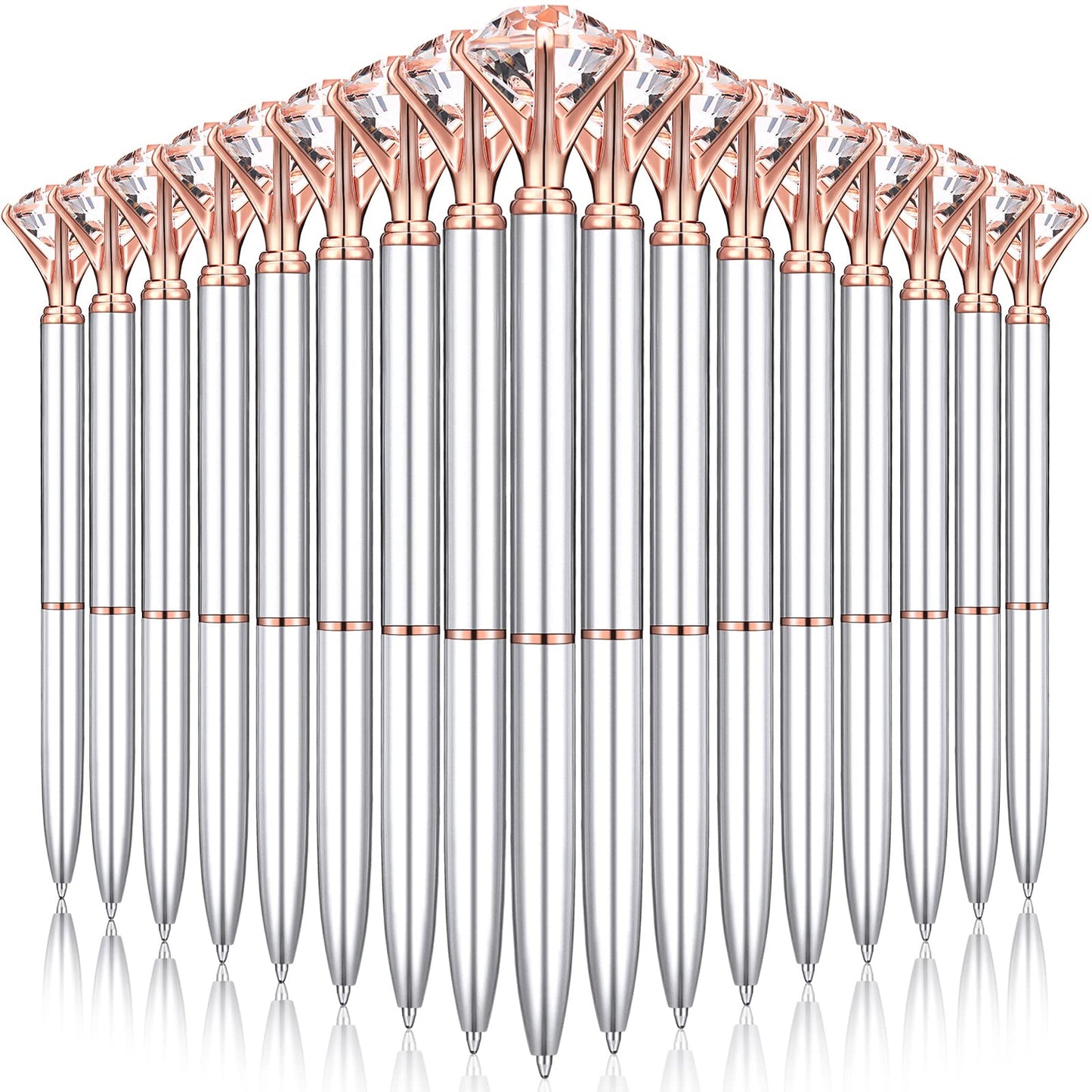 Yahenda 50 Pcs Christmas Gifts Diamond Pens Bridal Shower Ballpoint Pen Bulk Black Ink Bling