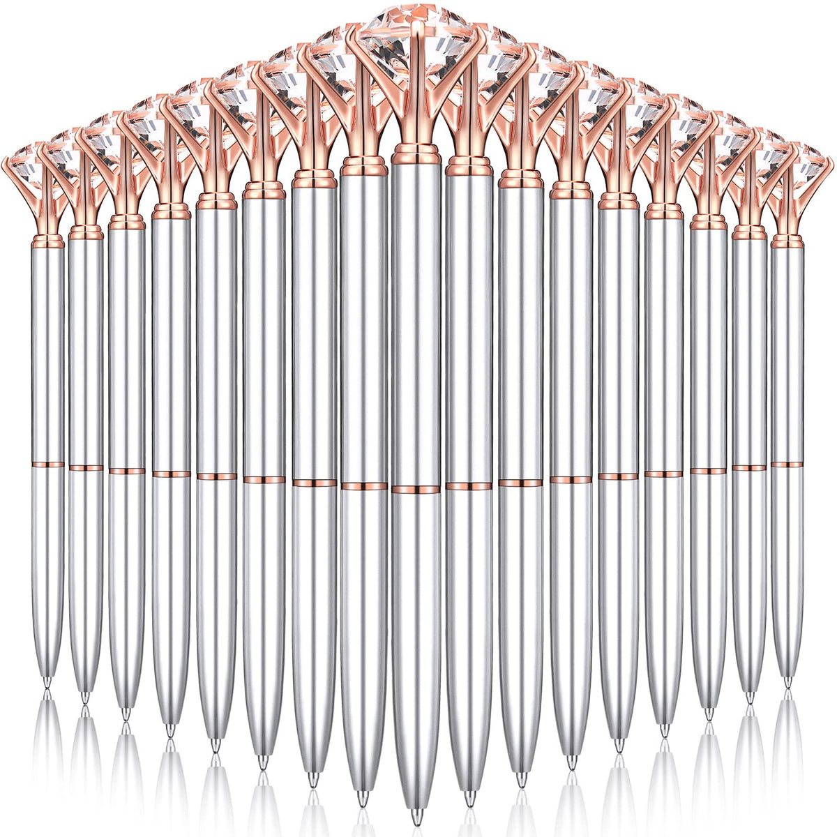 Yahenda 50 Pcs Christmas Gifts Diamond Pens Bridal Shower Ballpoint Pen Bulk Black Ink Bling