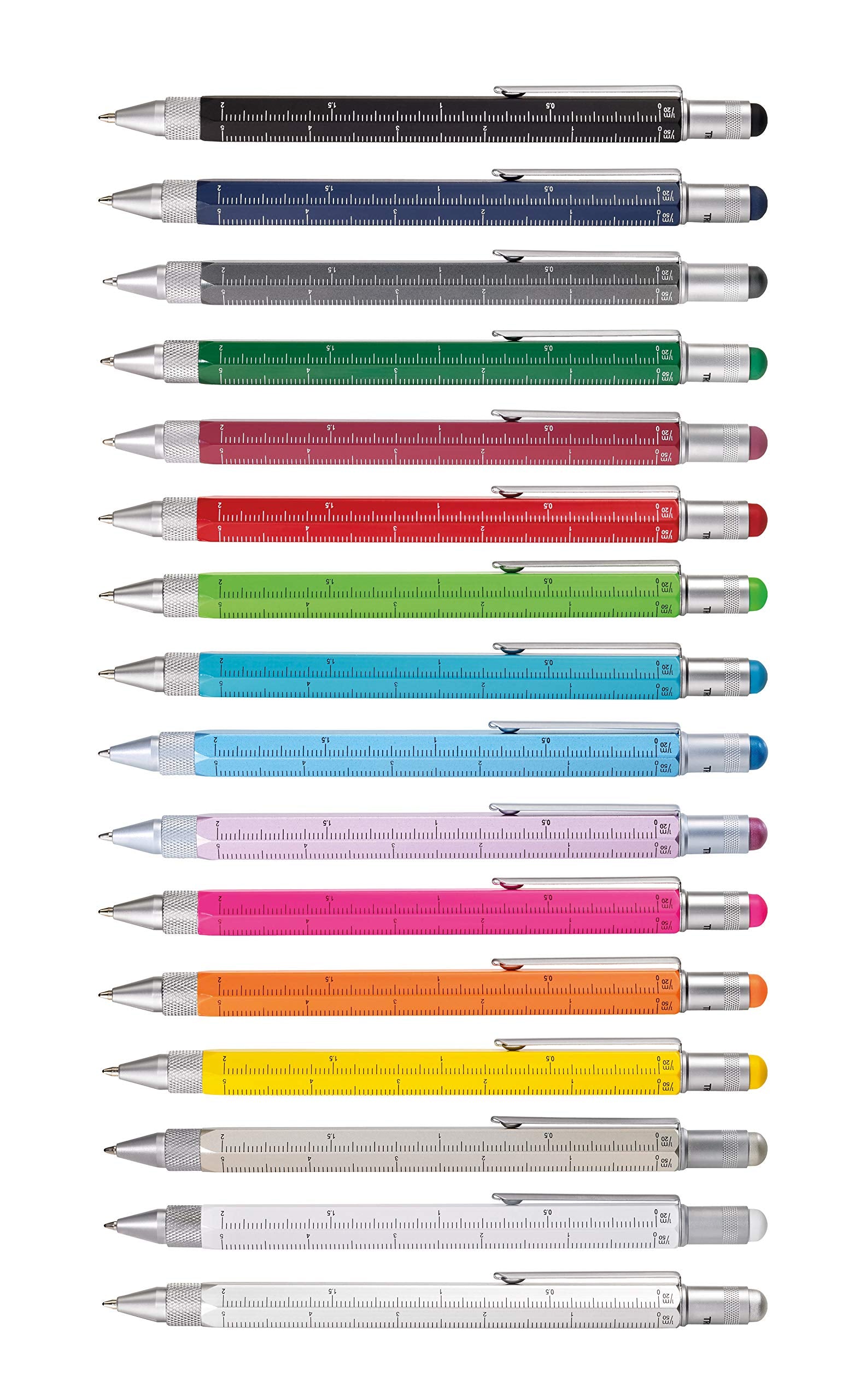TROIKA CONSTRUCTION – PIP20/NG – Multitasking ballpoint pen – centimetre and inch ruler – 1:20 m