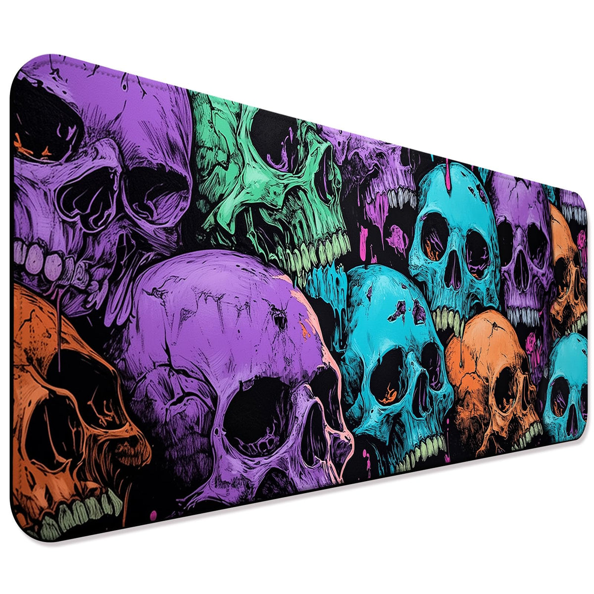 JIANG100 Dark Gothic Skull Design Gaming Desk Mat, Extended Mouse Pad, XL