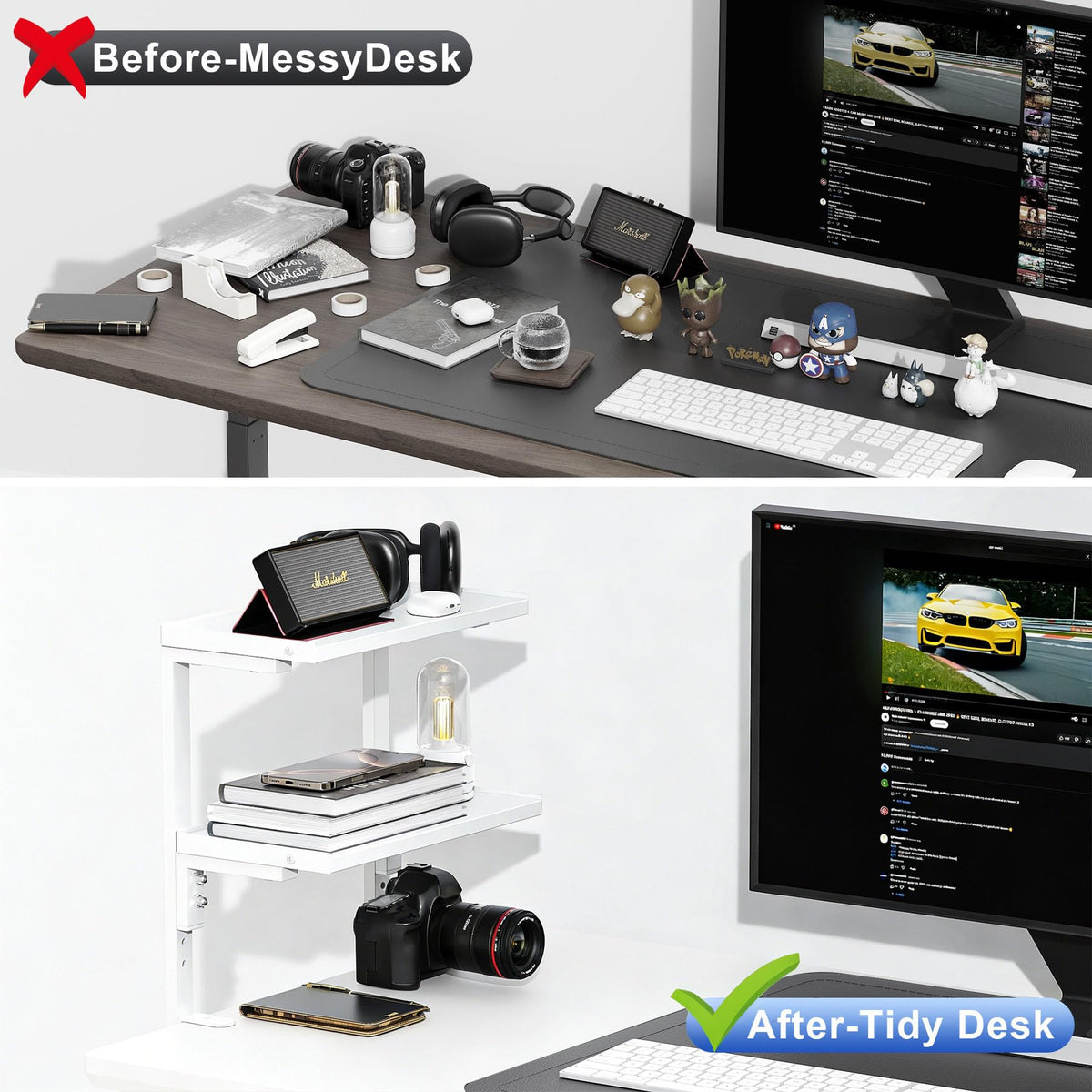 OUTIOE 2-Tier Desk Shelf
