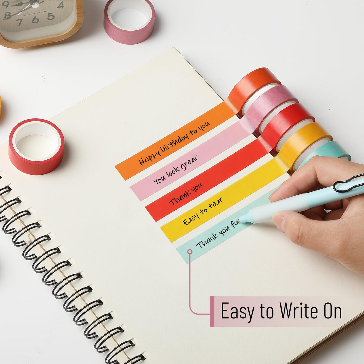 Mr. Pen- Washi Tape Set, 10 Rolls, 5 Yards/Roll, Washi Tape for Scrapbook