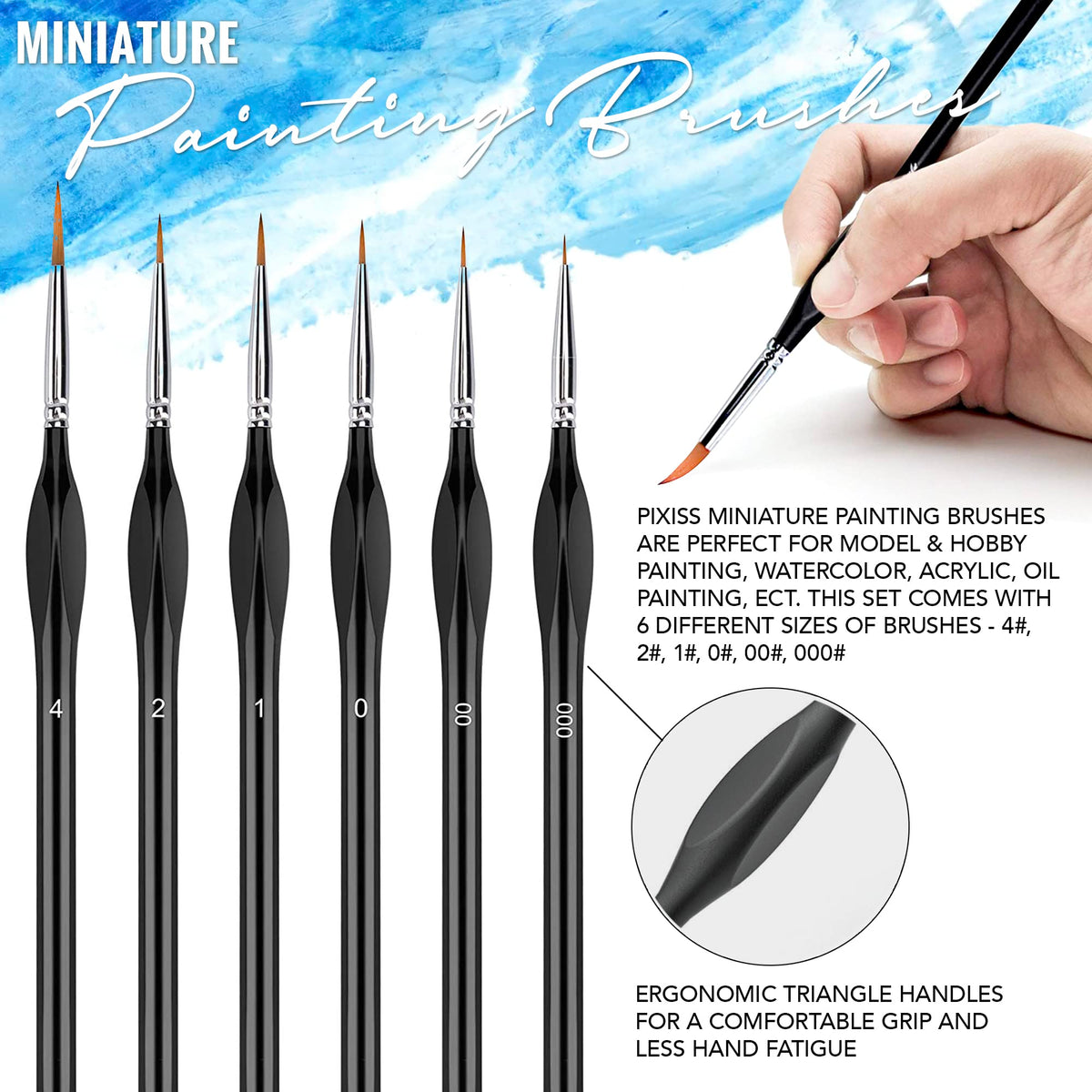 Testors Cement Plastic Model Glue Adhesive 2-Pack, 6 Fine Detail Miniatures Paint Brushes