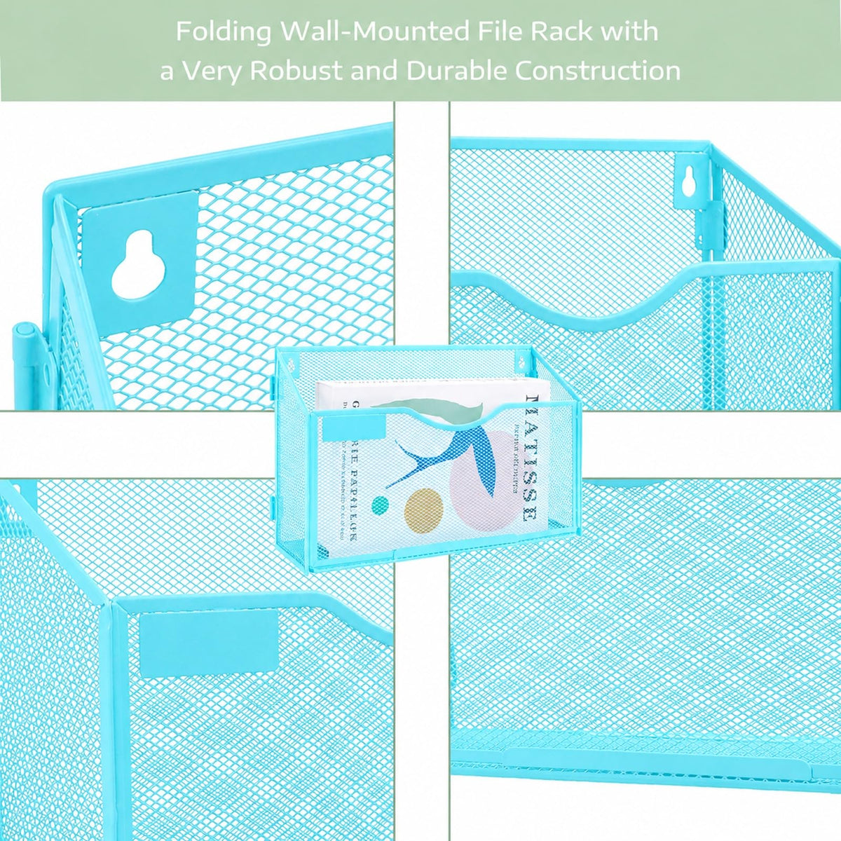 ideallife 1 Pocket Mesh Wall File Holder Organizer Office Hanging File Folder Magazine Rack