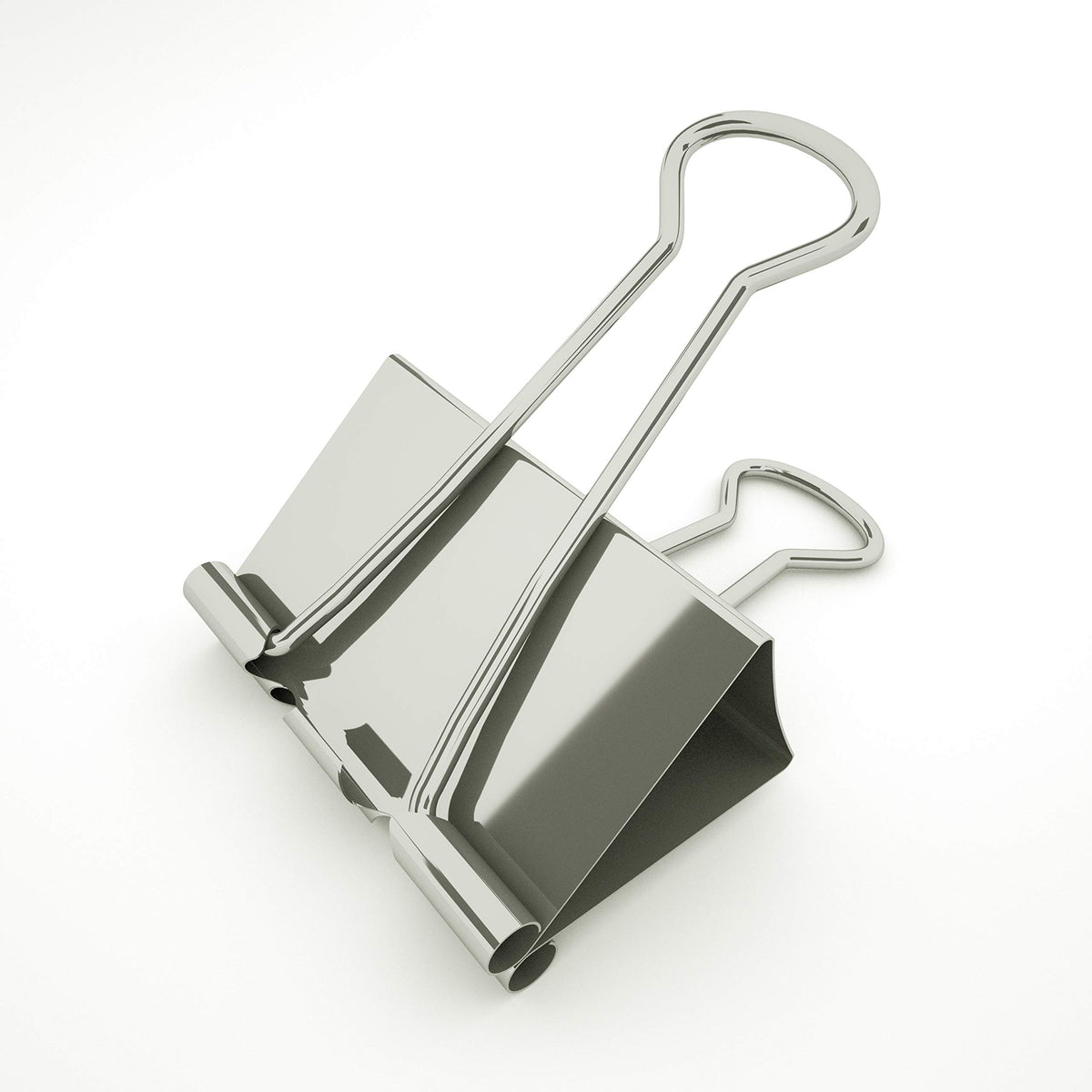 Nctinystore Binder Clips Little a bit Smaller Than Medium Clips Metal Clamp 1-in / 25-mm (Silver