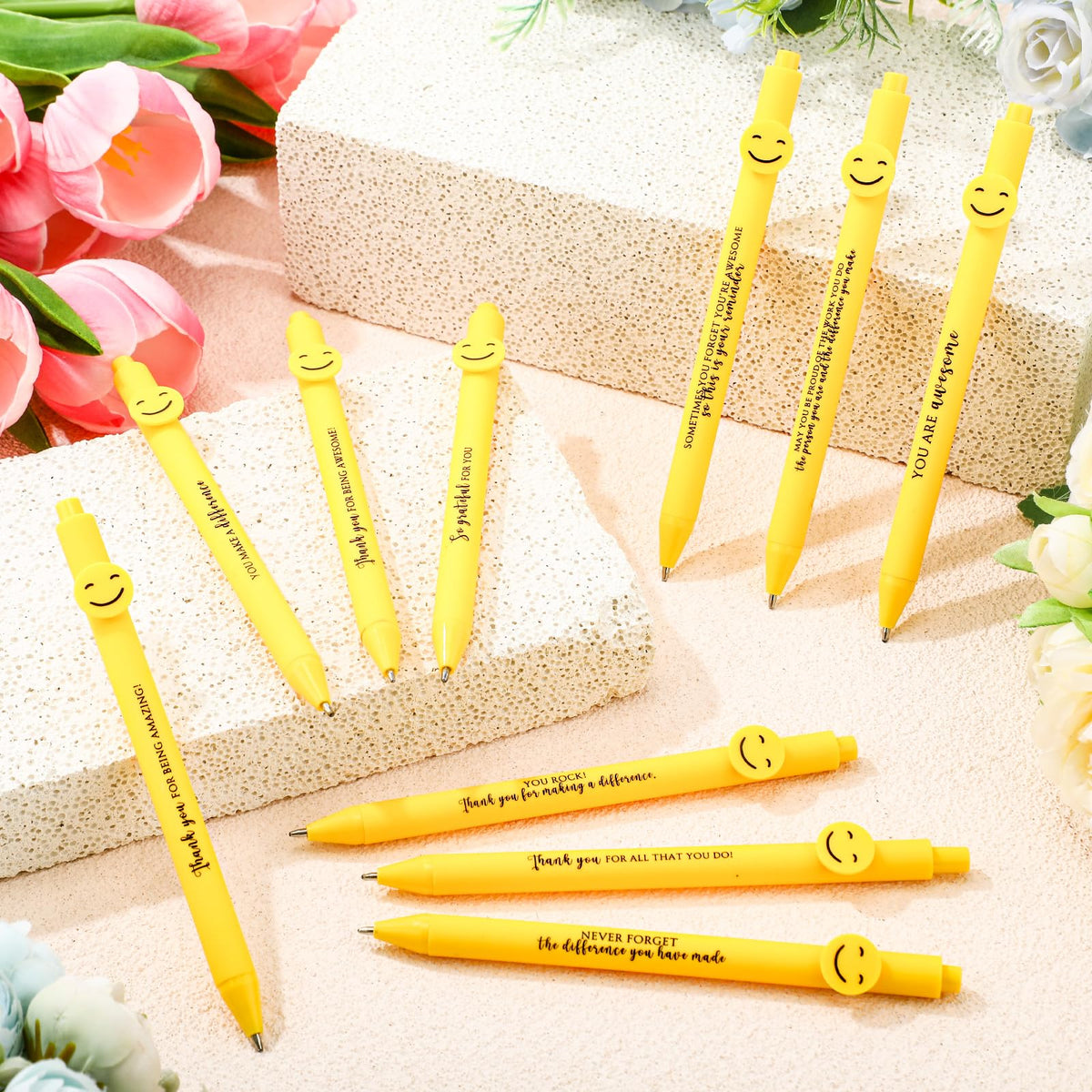 Fuutreo 50 Pcs Funny Pens Employee Appreciation Gifts, 10 Style