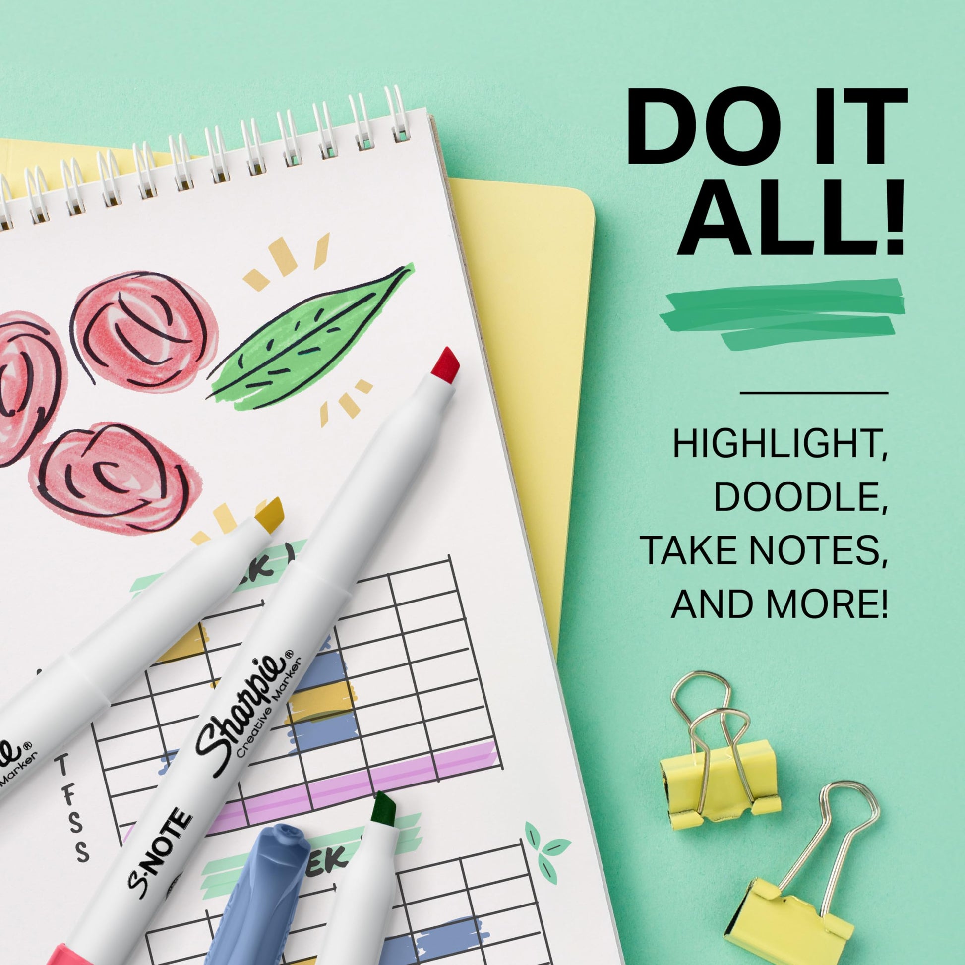 Sharpie S-Note Chisel Tip Pastel Markers & Highlighters, Assorted Colors Markers Set, Back to