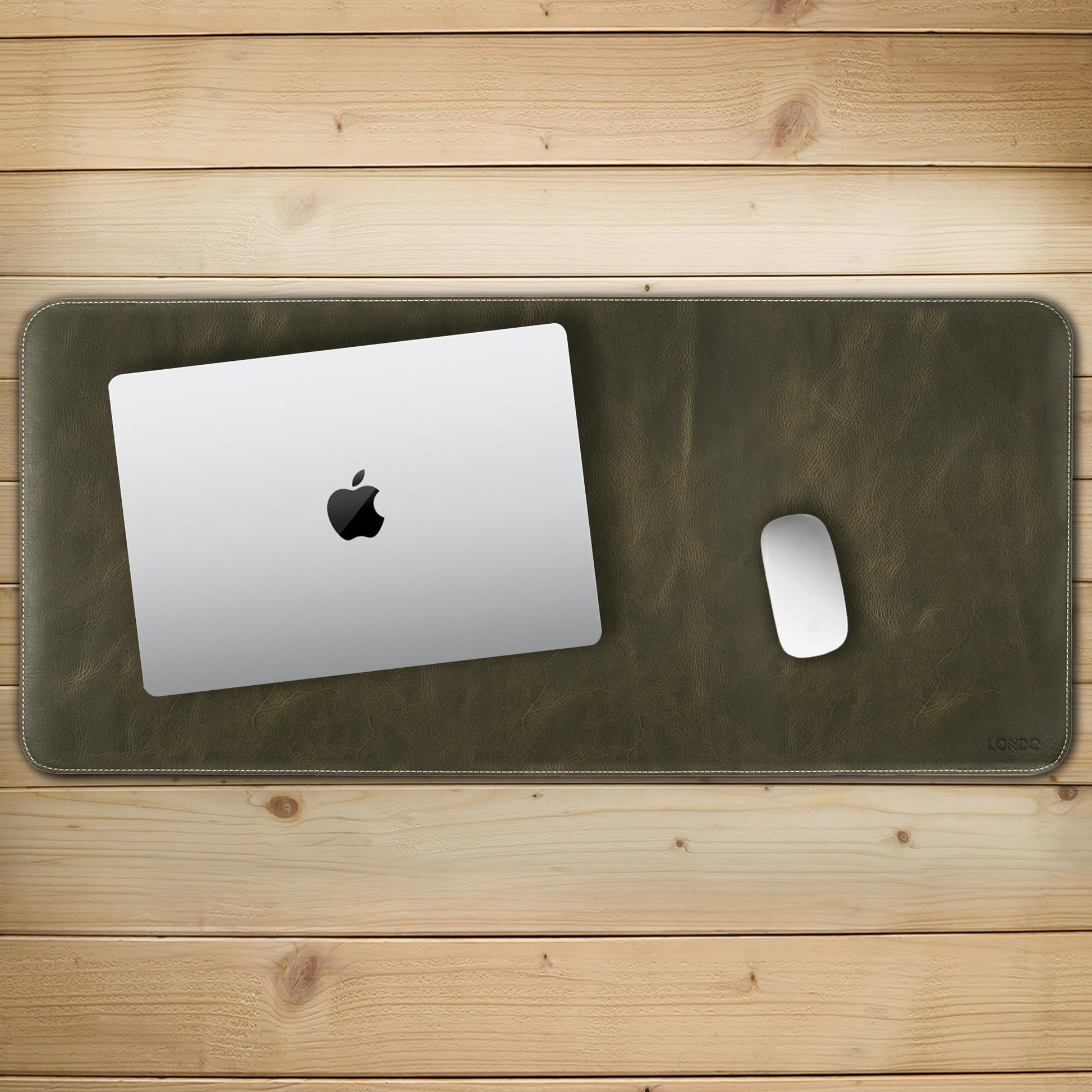 Londo Top Grain Leather Extended Mouse Pad – Large Desk Mat for Office & Gaming, Smooth Writing