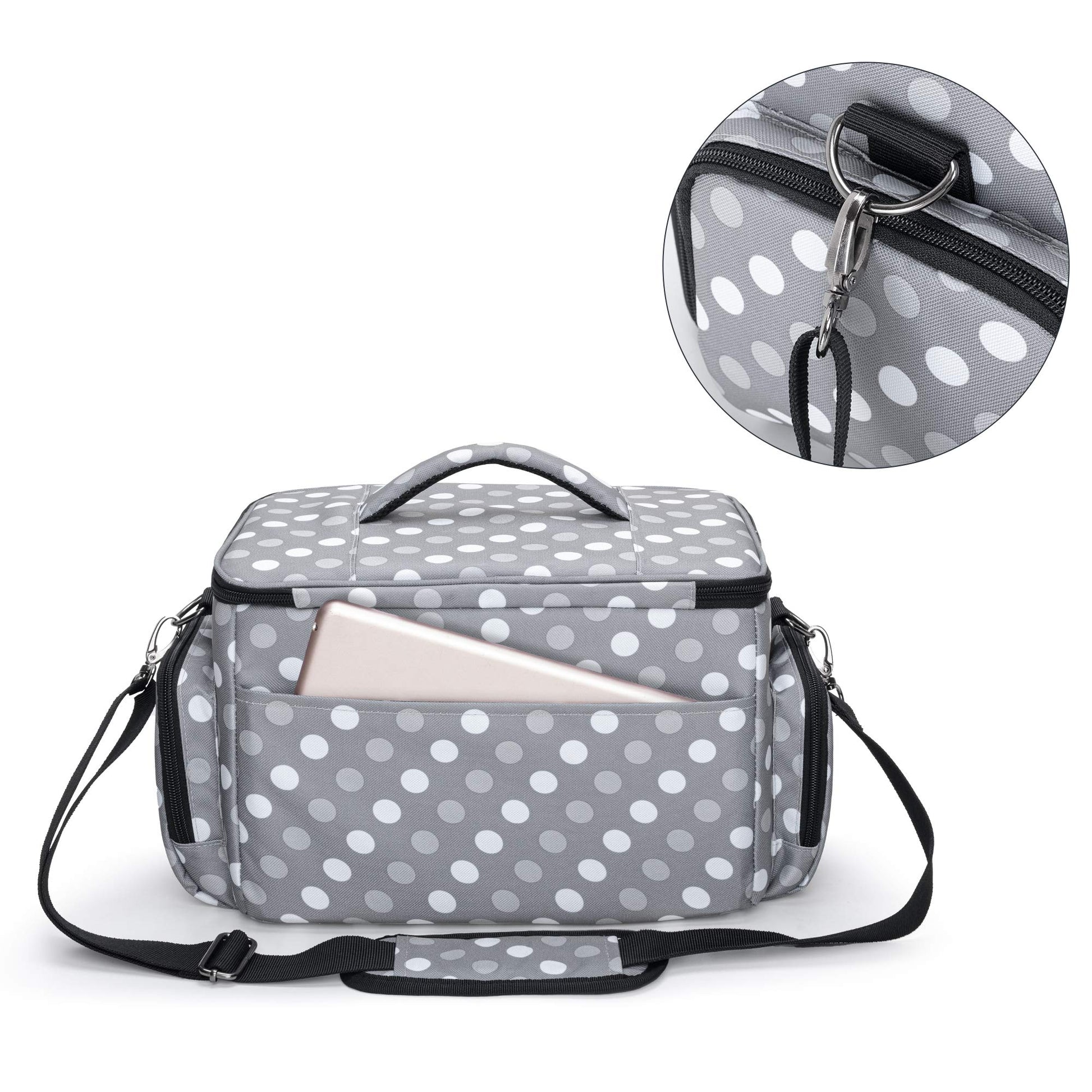 LUXJA Carrying Case Compatible with Cricut Joy&Easy Press Mini, Polka Dots