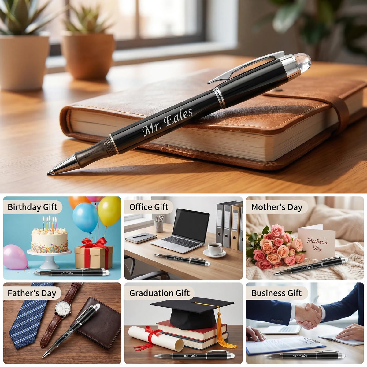 Engraved Pen - Executive Pen, Custom with Your Name or Message Gift set