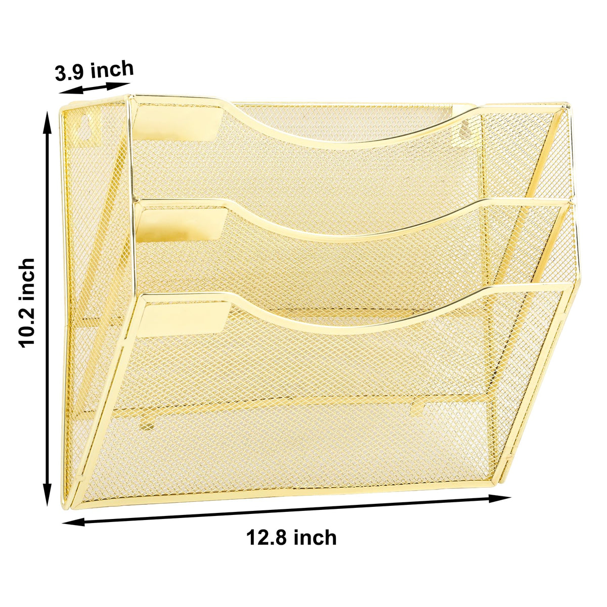 EASEPRES 3 Pocket Mesh Hanging Wall File Organizer, Wall Mounted Mail Paper Document Folder Holder