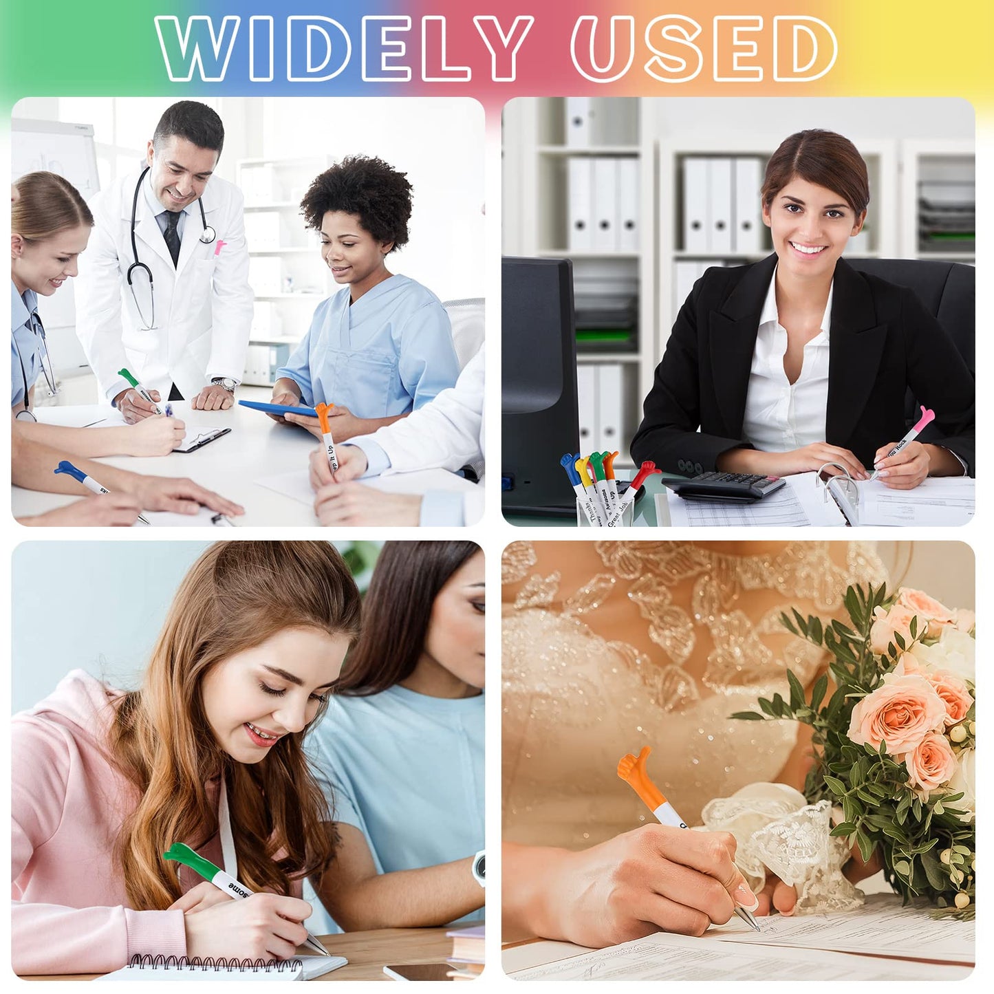 Woanger 90 Pieces Thank You Pens Thumb up Pens Employee Appreciation Gifts