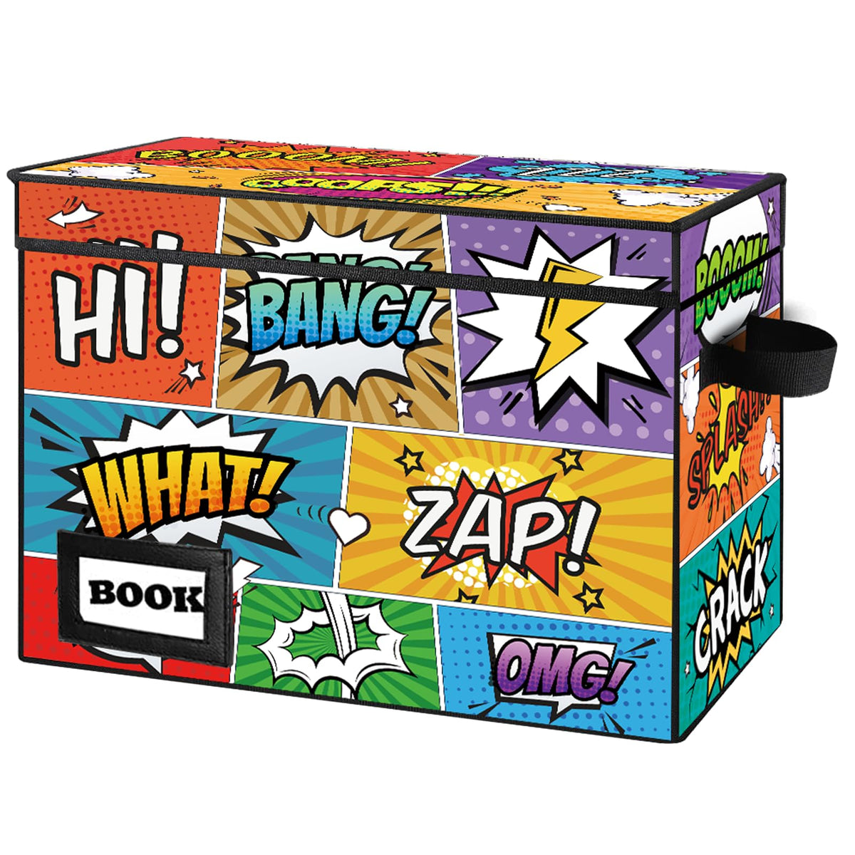 YNSZAS Comic Book Storage Box, 15.8" X 7.8" X 11.8", Heavy Duty Collapsible Holds 160-180 Comic