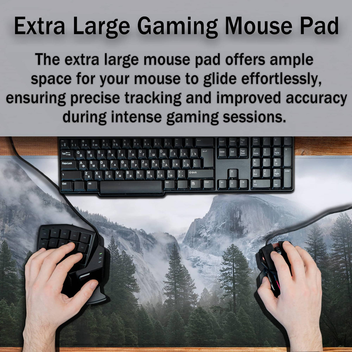 Samgula Gaming Mouse Pad - Green XXL Non-Slip Rubber Base 35.4" X 15.7" for Game Office, Park