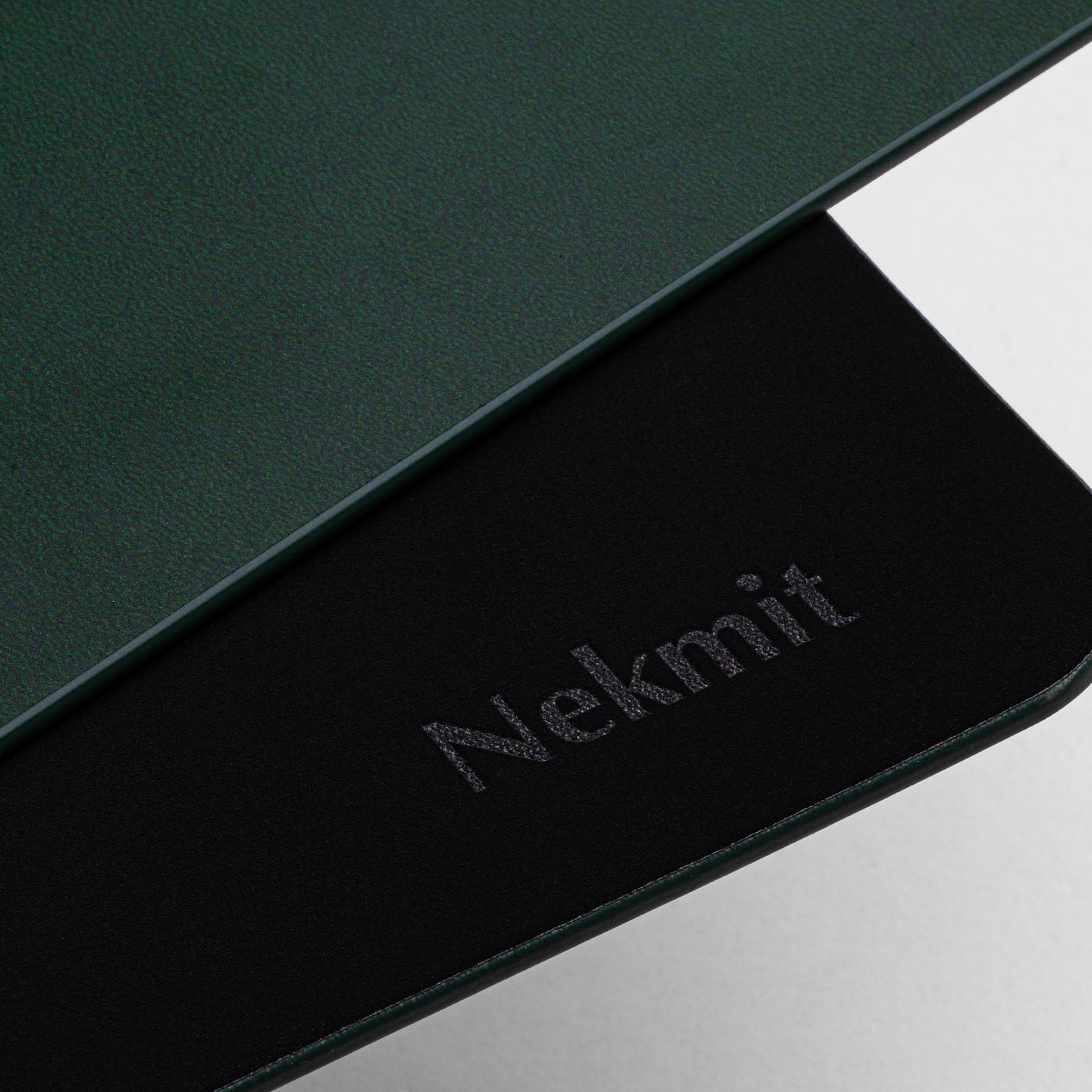 Nekmit Leather Desk Blotter Pad 24 x 14 Inches, Flat, Non-Slip, Waterproof, Green