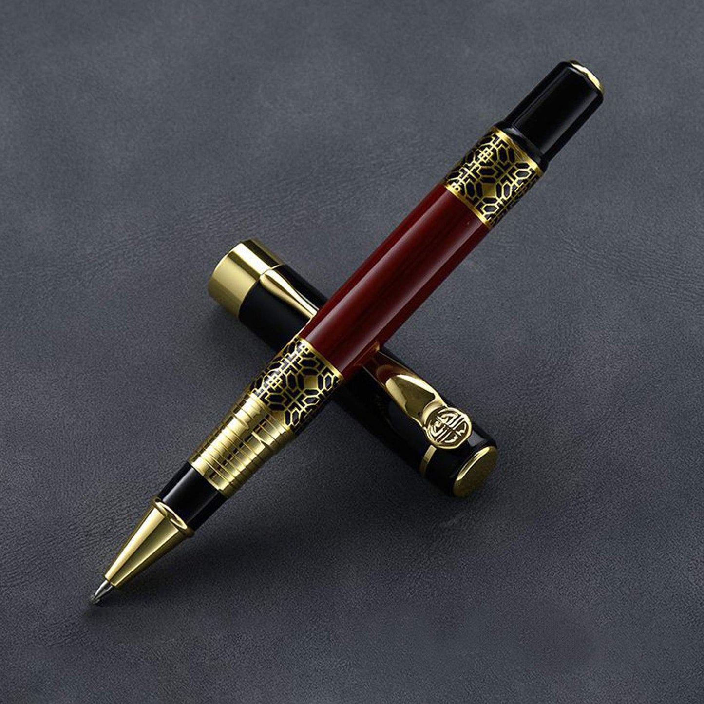 YIVONKA Personalized custom pens Free Engraving pens Roller Ballpen, Ballpoint pen,Medium Refill