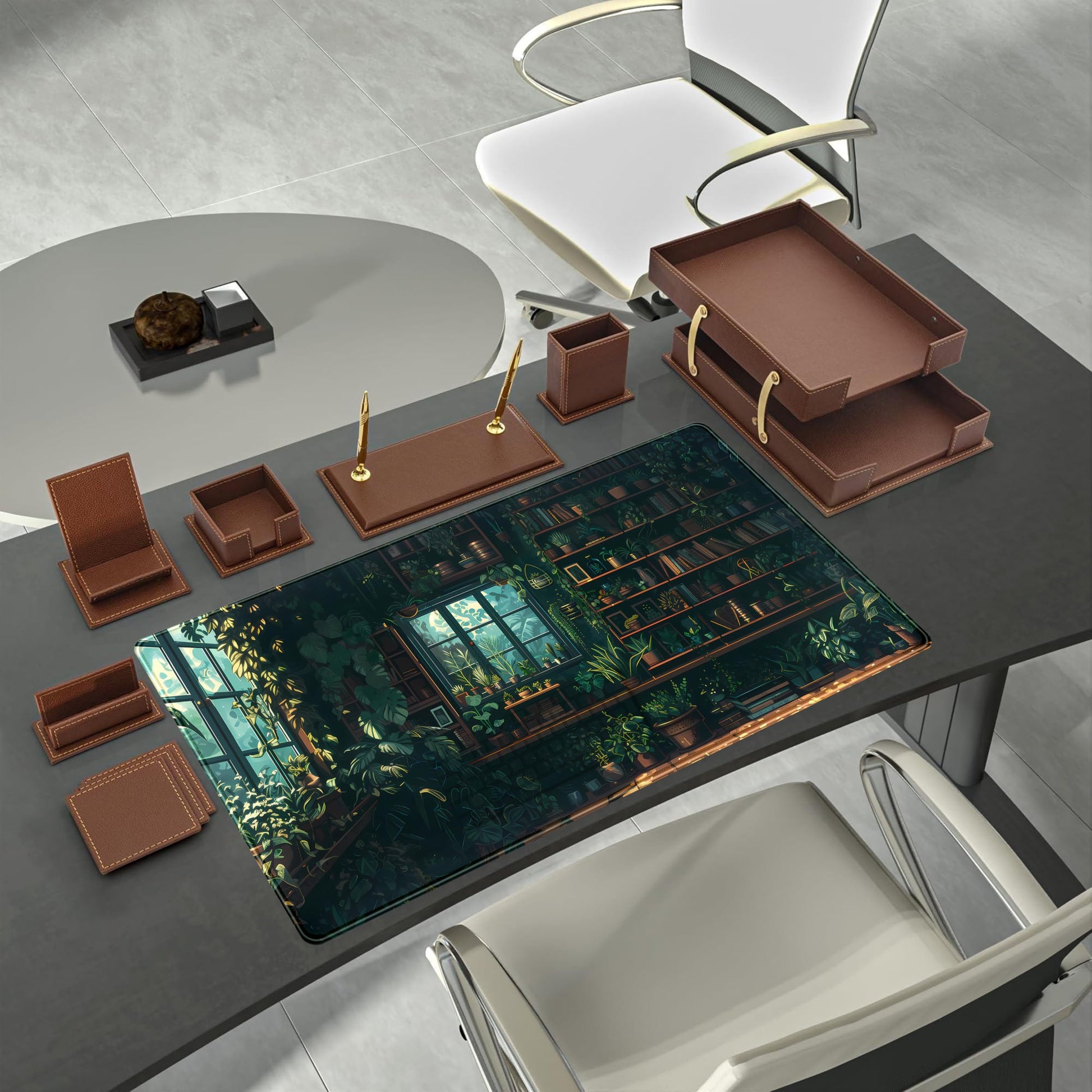 Green Plant Desk Pad Gaming Pad Extra Large Desk Mats Full Desk Mouse Pad XXL, Desktop Mat Computer