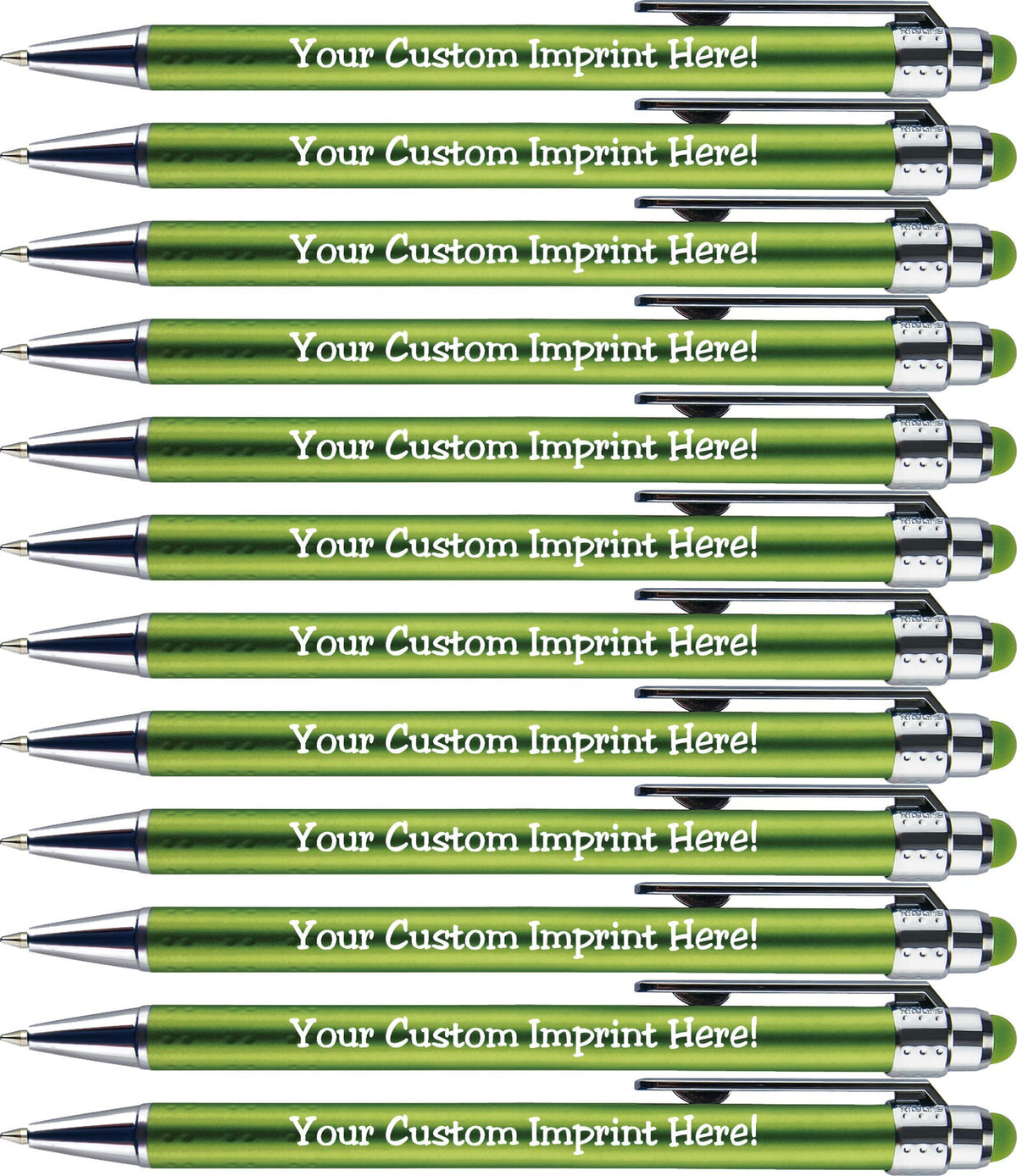 Personalized Pens with Stylus Tip -Bright Vibes- Click action - Custom - Black writing - Printed