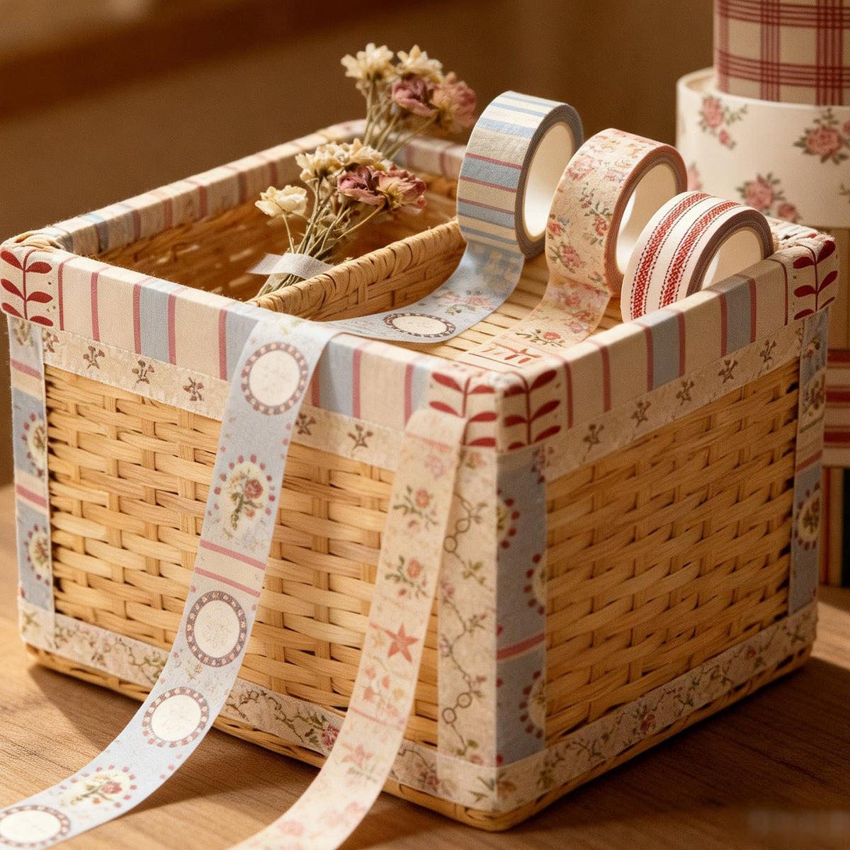YooNotee 12 Rolls Floral Washi Tape Set,Retro,Mixed Pattern