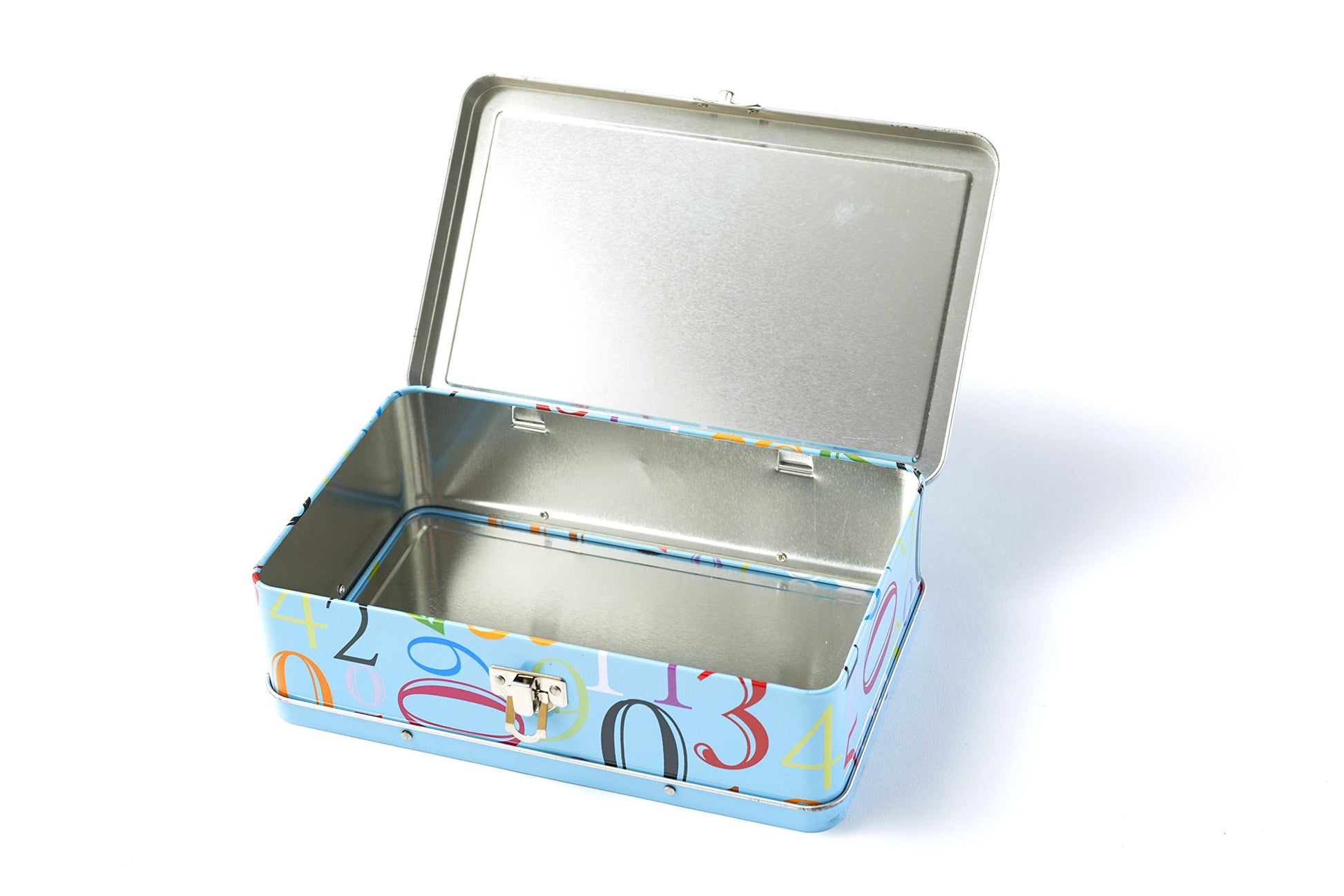 DAHO Metal Storage Box with Hinge for Office, School, Home, Makeup, Arts & Crafts and Accessories