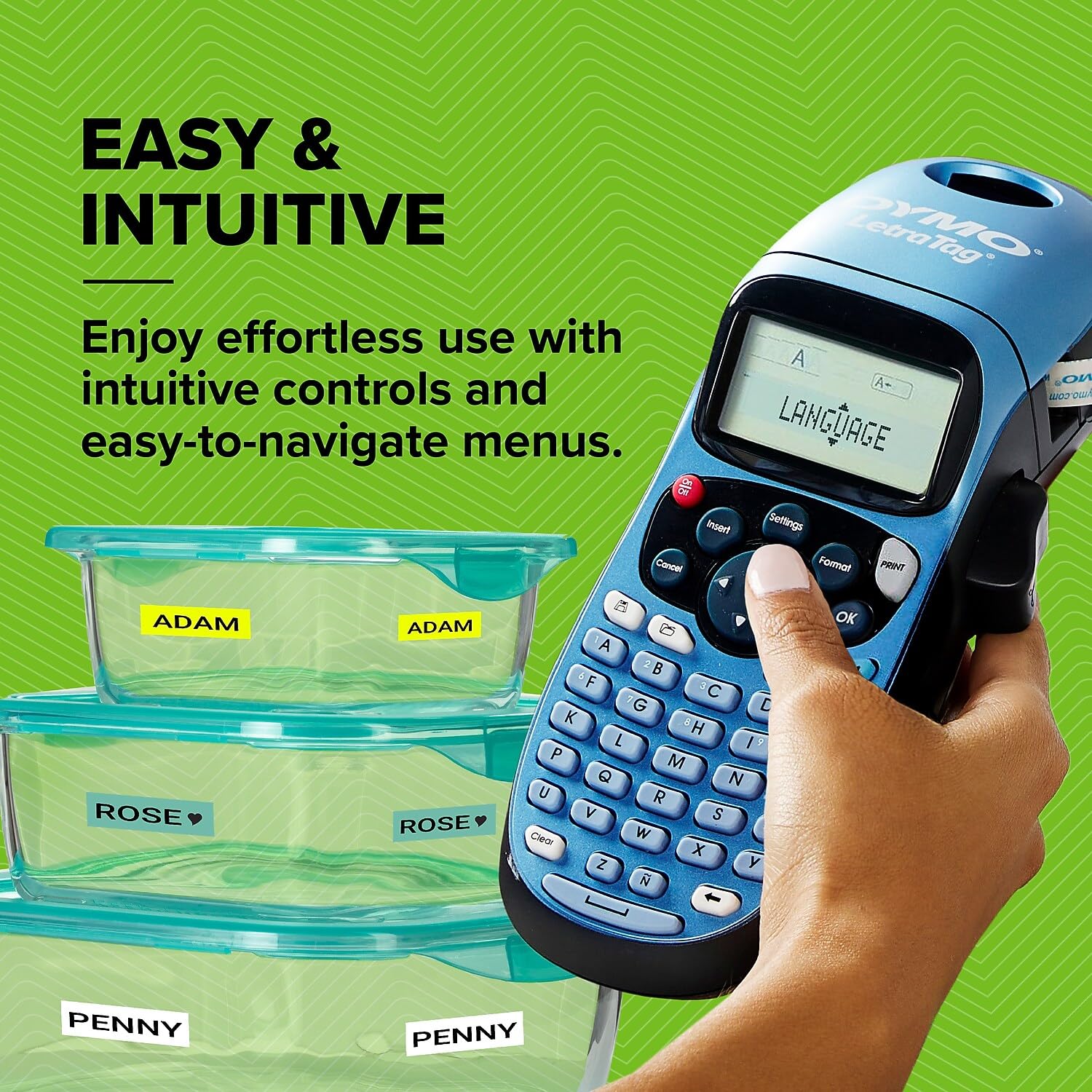 DYMO LetraTag 100H Silver Handheld Label Maker & LT Label Tapes, Thermal Printing, Easy-to-Use
