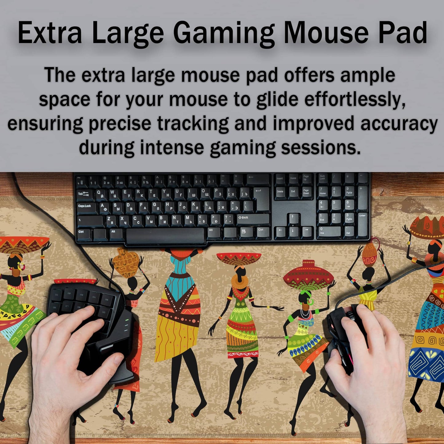 Samgula Large Mousepad African Woman Office Decor Gaming Mousepads Computer Desk Mat Mat Mouse Pad
