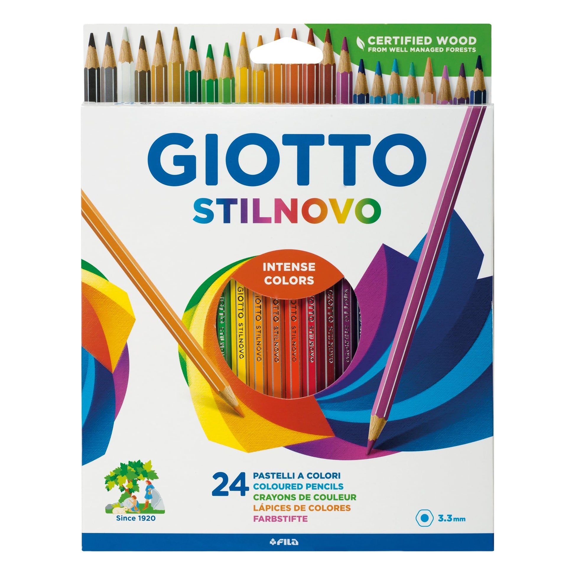 GIOTTO Stilnovo Intense Colours Colouring Pencils 24 Colours