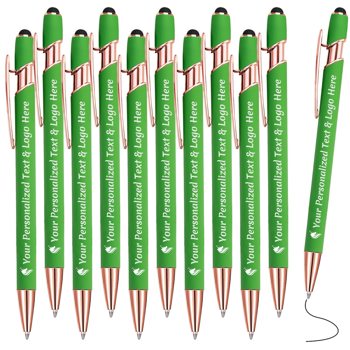 STREADVE Personalized Custom Pens 10 Engraved Writing Pen with Name Logo, Customized Promotional