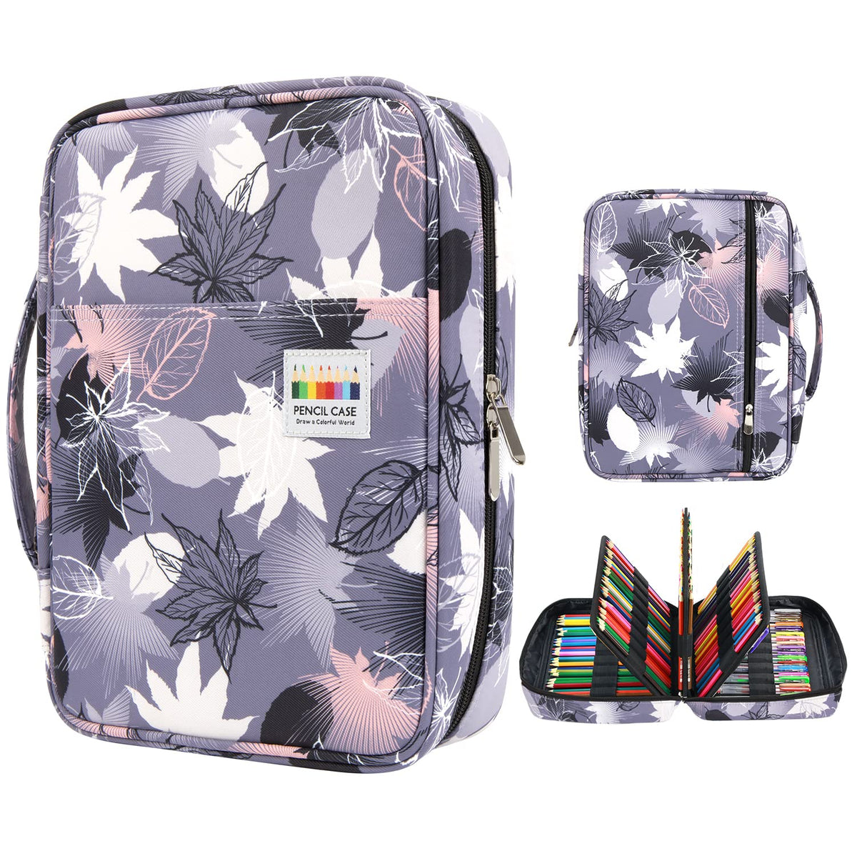 YOUSHARES Big Capacity Colored Pencil Case - 220 Slots large Pen Case Organizer with Multilayer