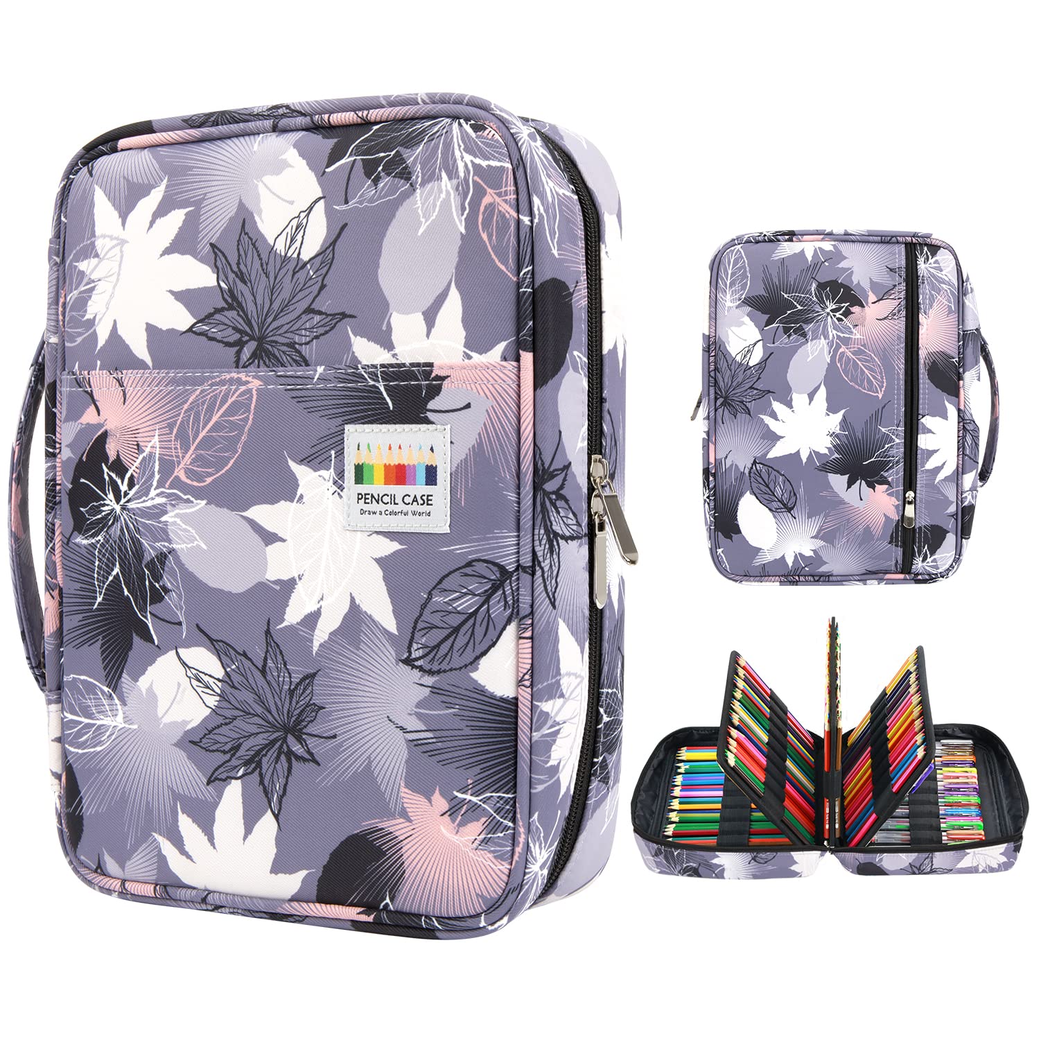 YOUSHARES Big Capacity Colored Pencil Case - 220 Slots large Pen Case Organizer with Multilayer