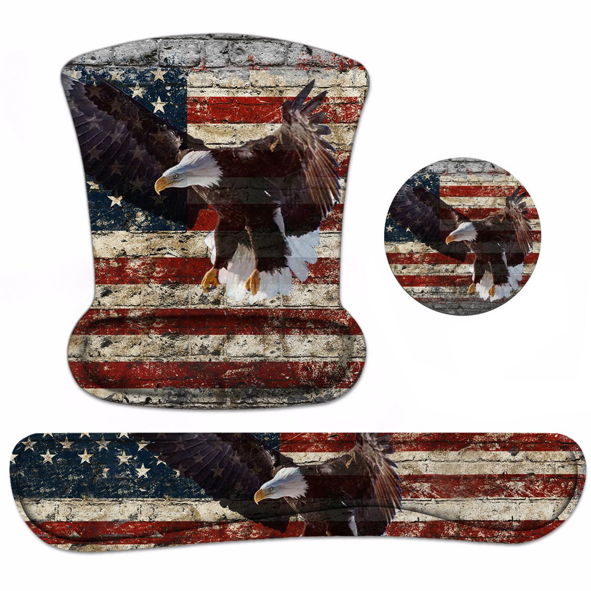 Keyboard Wrist Rest and Mouse Pad Wrist Support Set with Coasters, Non-Slip PU Base Ergonomic