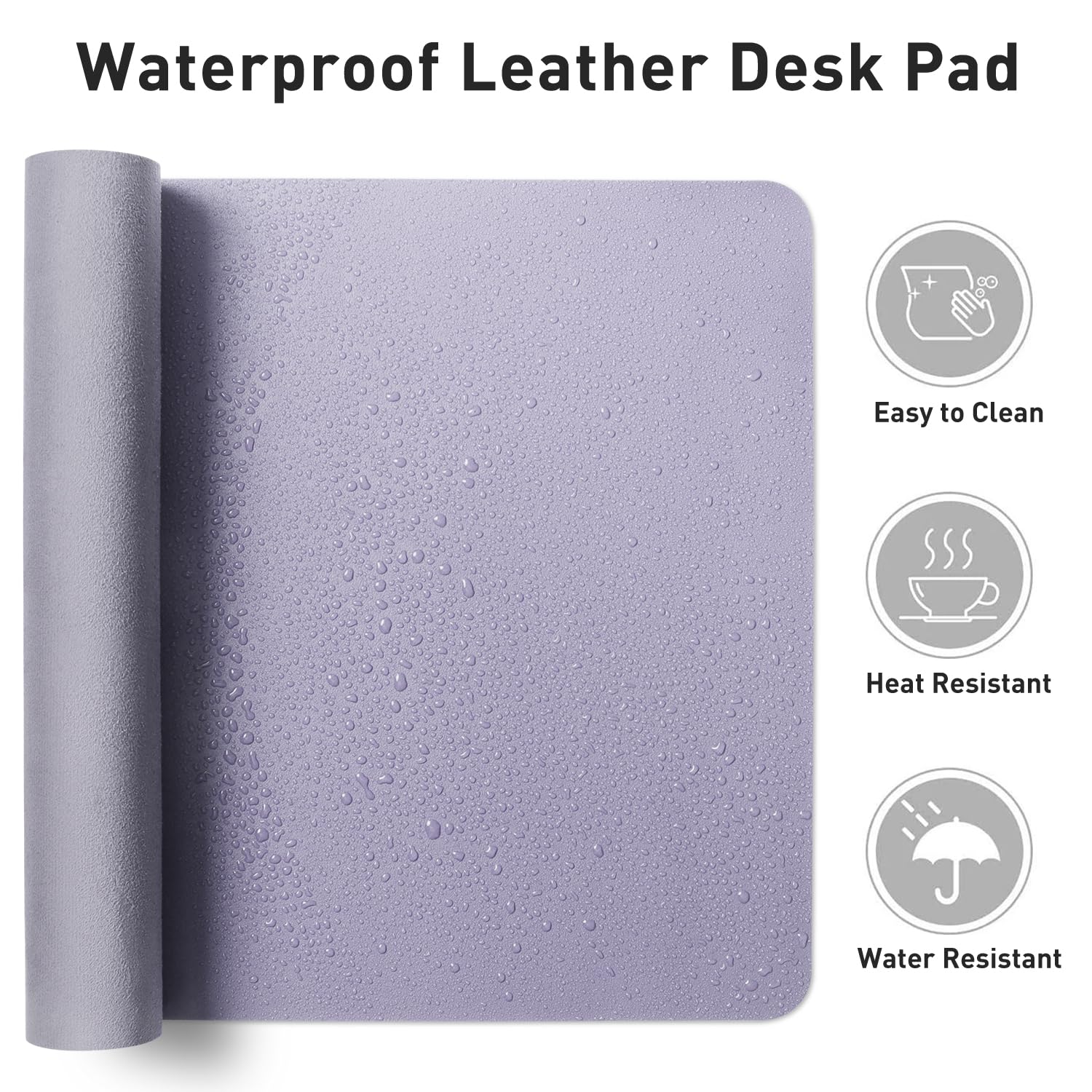 Leather Desk Pad Protector, Mouse Pad, Office Desk Mat, Non-Slip PU Leather Desk Blotter, Laptop