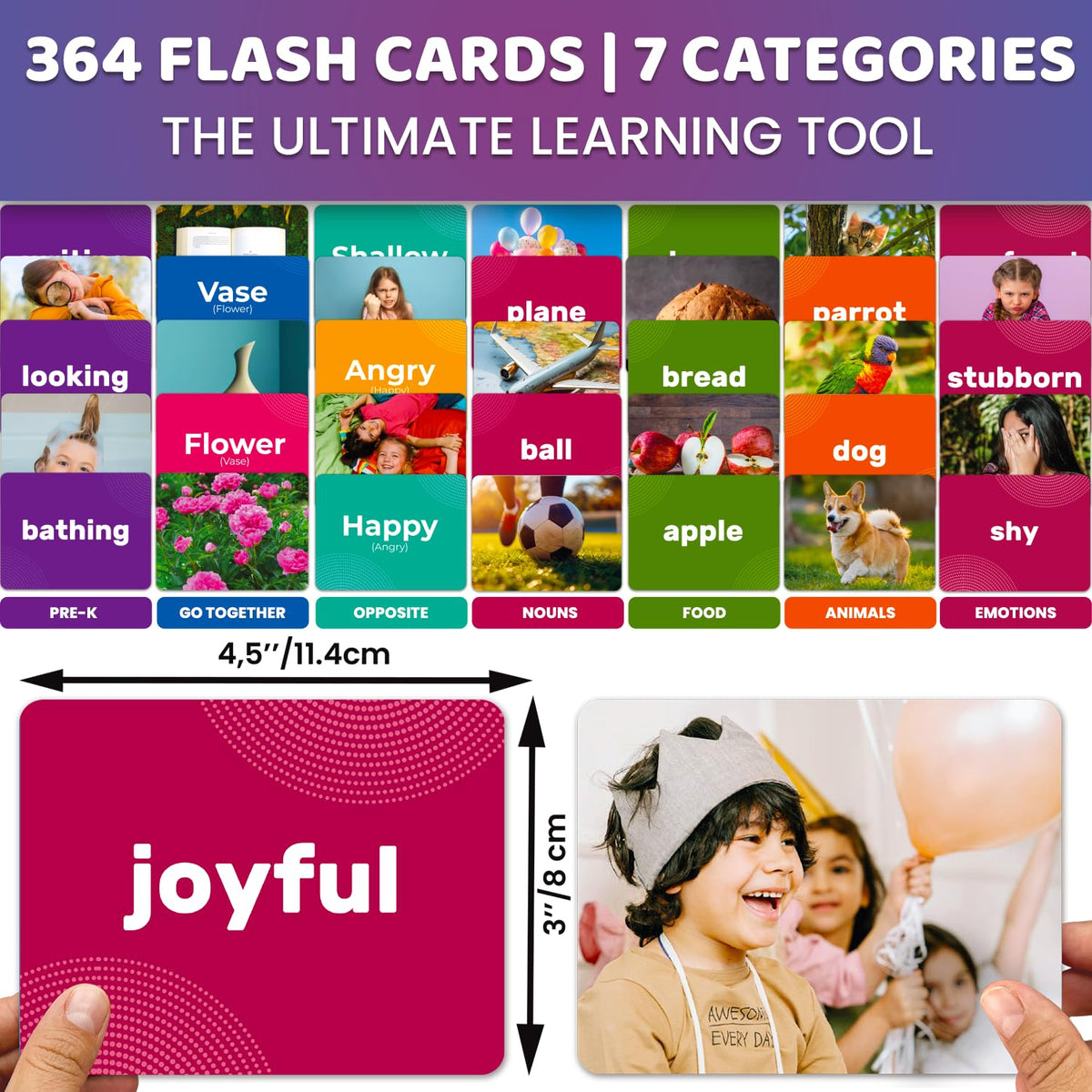 Vocabulary Builder Flash Cards for Kids Ages 4-8 — Speech Therapy Materials