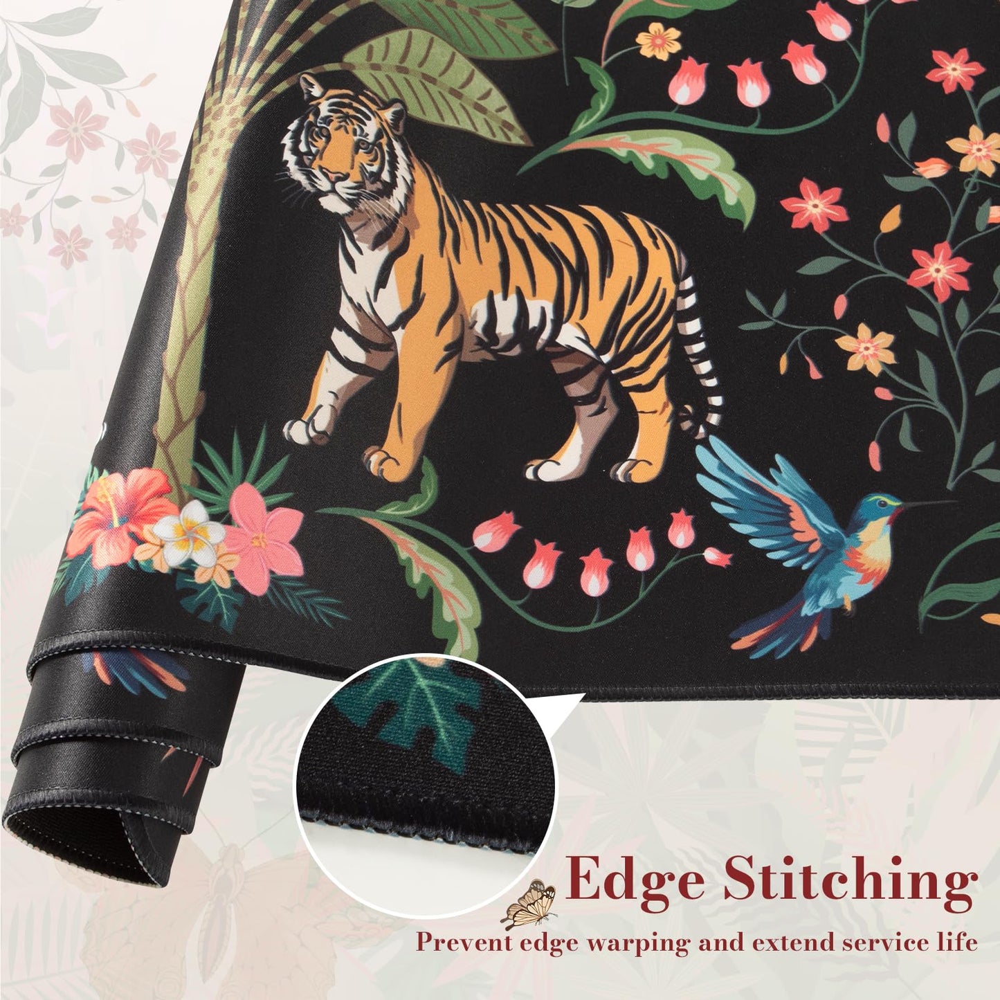 HAOCOO Large Gaming Mouse Pad, Smooth Surface Desk Cover Mat(Jungle)