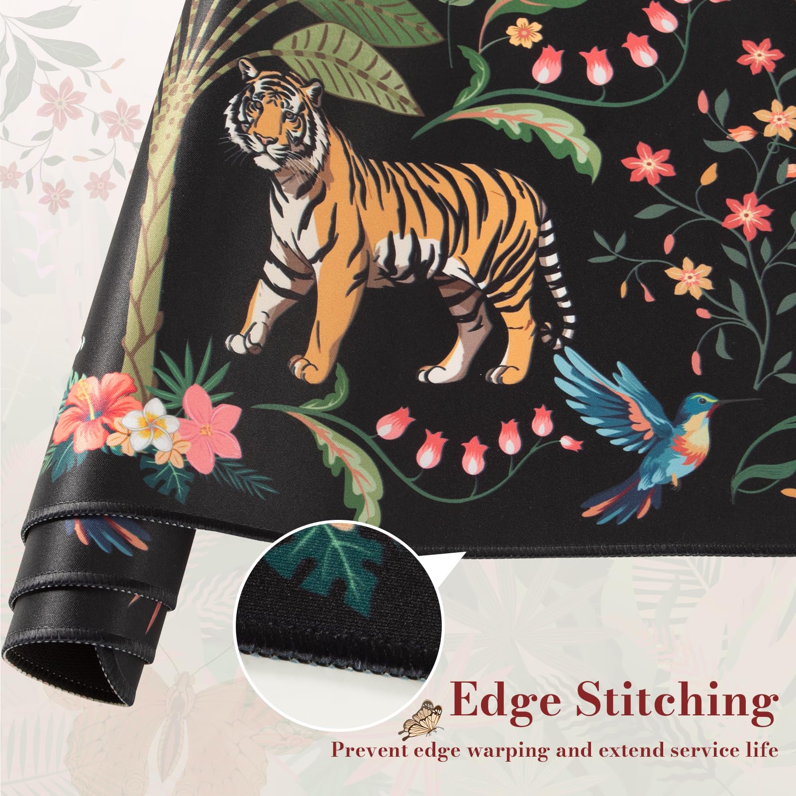 HAOCOO Large Gaming Mouse Pad, Smooth Surface Desk Cover Mat(Jungle)