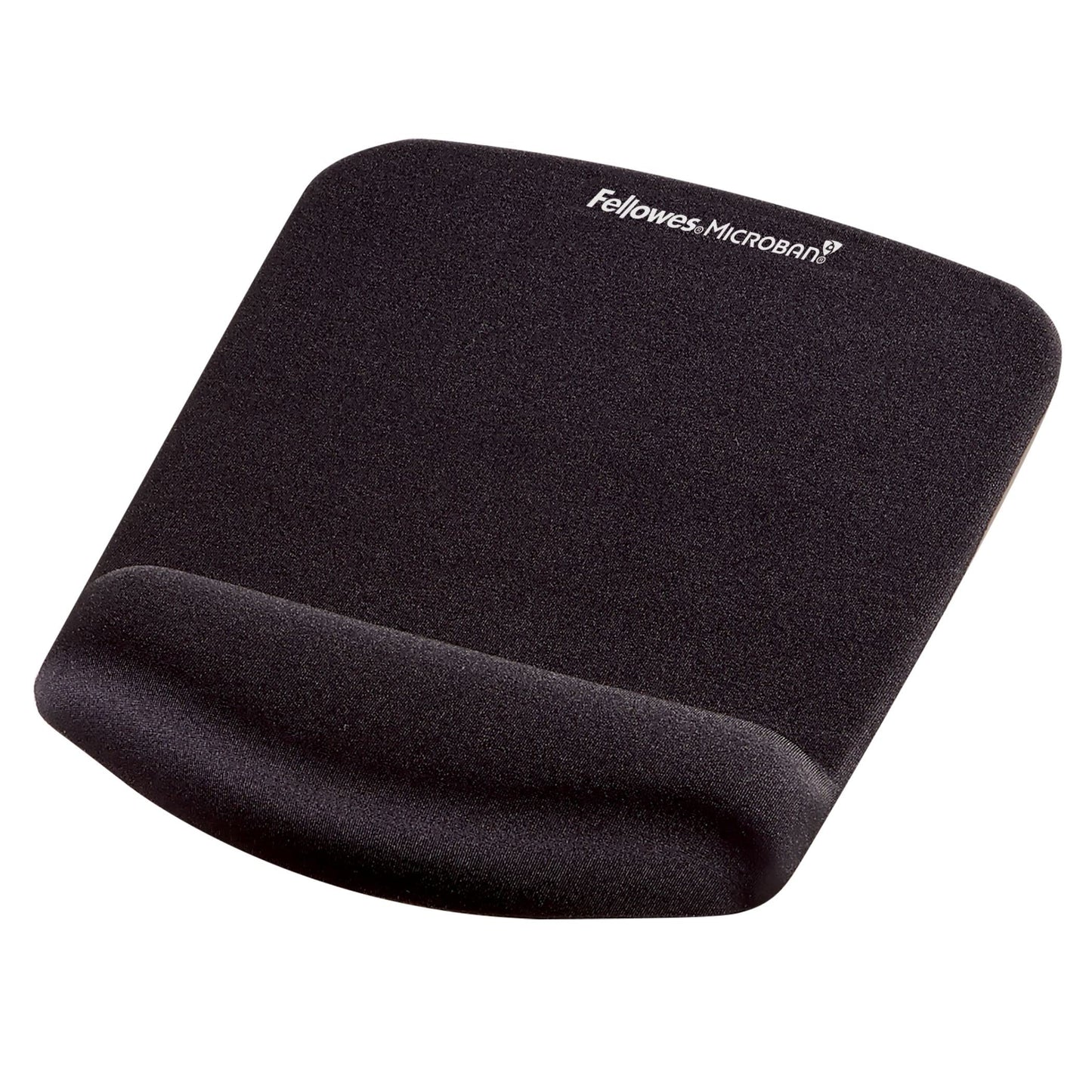 Fellowes PlushTouch Mouse Mat with Wrist Support Featuring Microban Antimicrobial Protection, Black